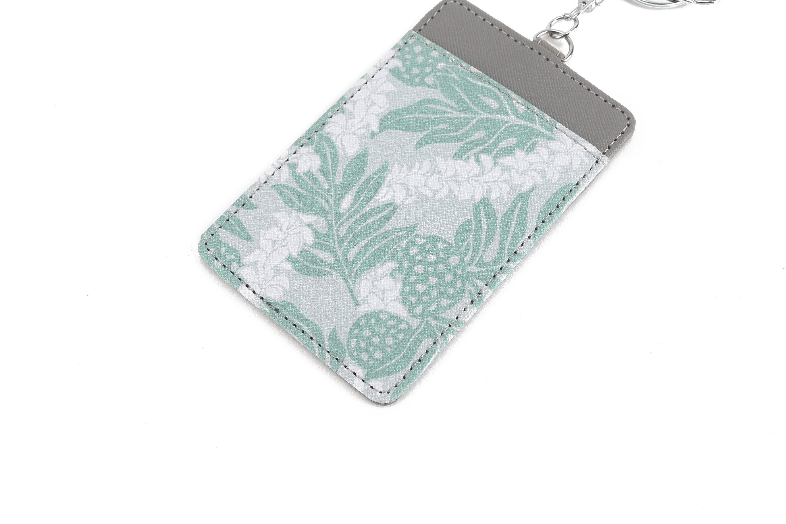 April Ulu Lei Grey Card Holder - Slim RFID Blocking Wallet for Credit Cards & ID - Perfect for Travel, Work, and Everyday Use