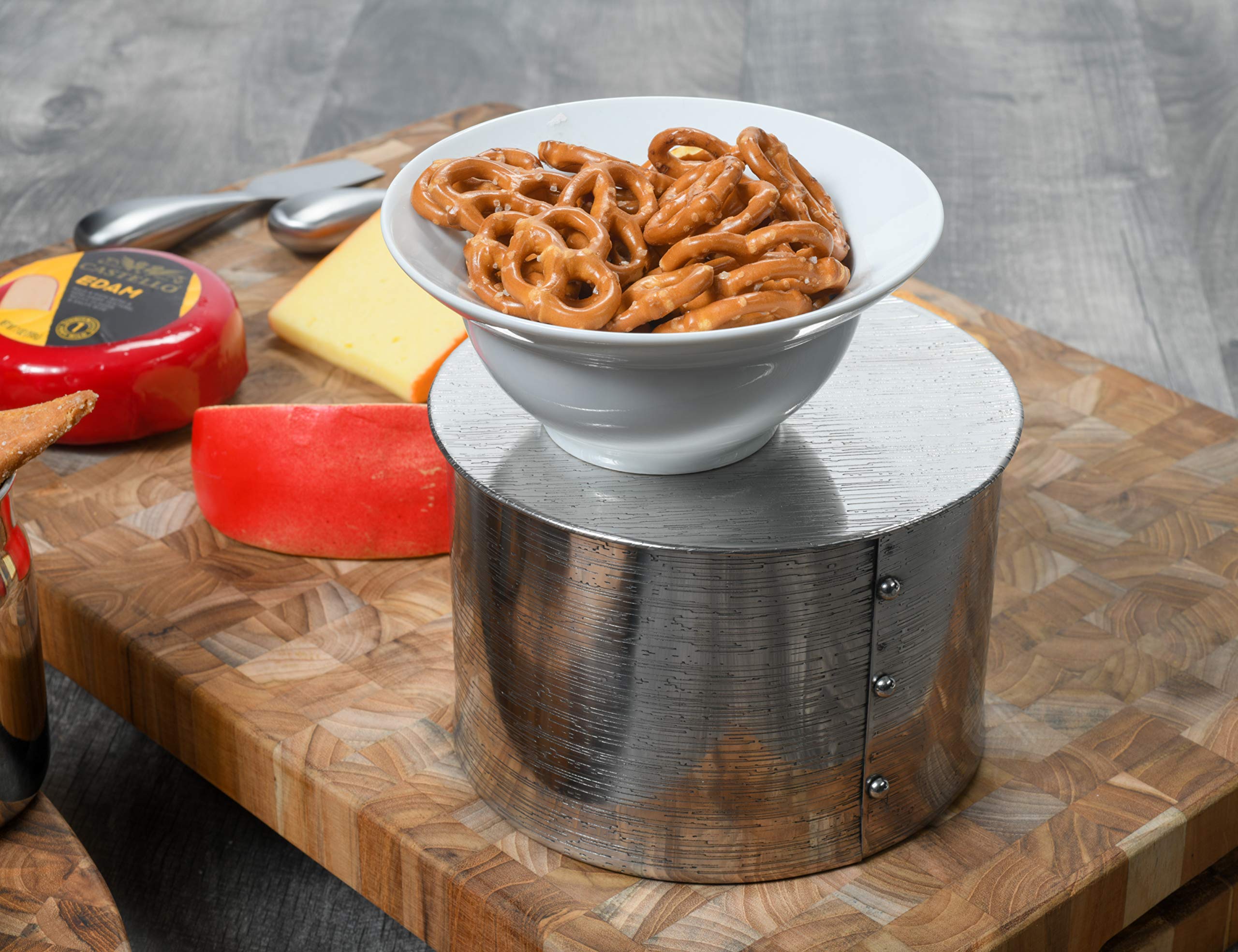 Premium Stainless Steel Food Risers Set of 3 - IMPULSE! Sequoia Elegant Serving Stands for Cakes, Desserts, Appetizers | Perfect for Party Plating, Buffet Displays & Kitchen Organization