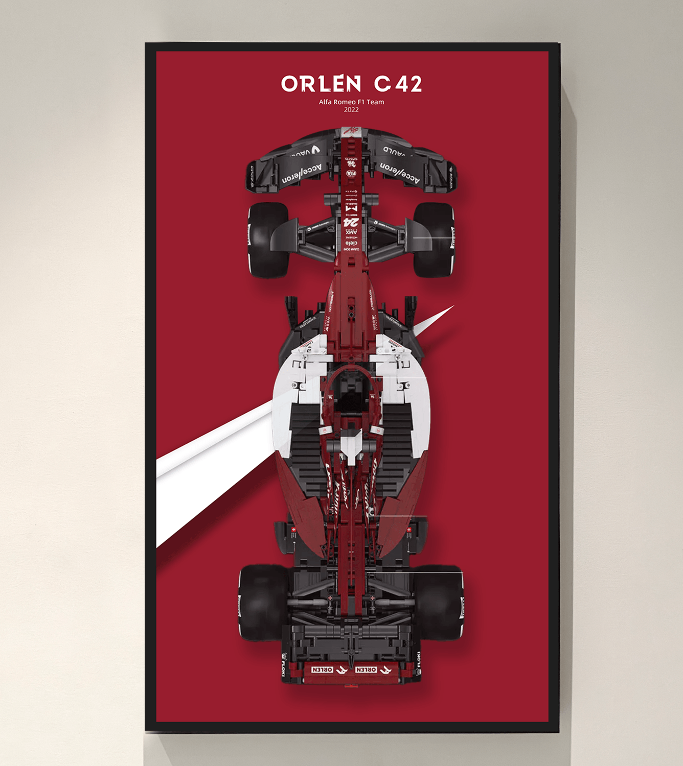 Alfa Romeo F1 Team ORLEN C42 C64005 Display Wall Mount - Premium Formula 1 Memorabilia for Home & Office Decor - Perfect for Racing Fans & Collectors