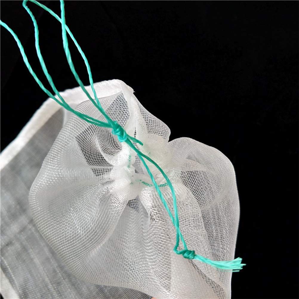 Belit 25 Pack Reusable Nylon Mesh Drawstring Bags for Fruit Protection - Breathable Net Bags for Grapes, Vegetables & Fruit Trees (11.8