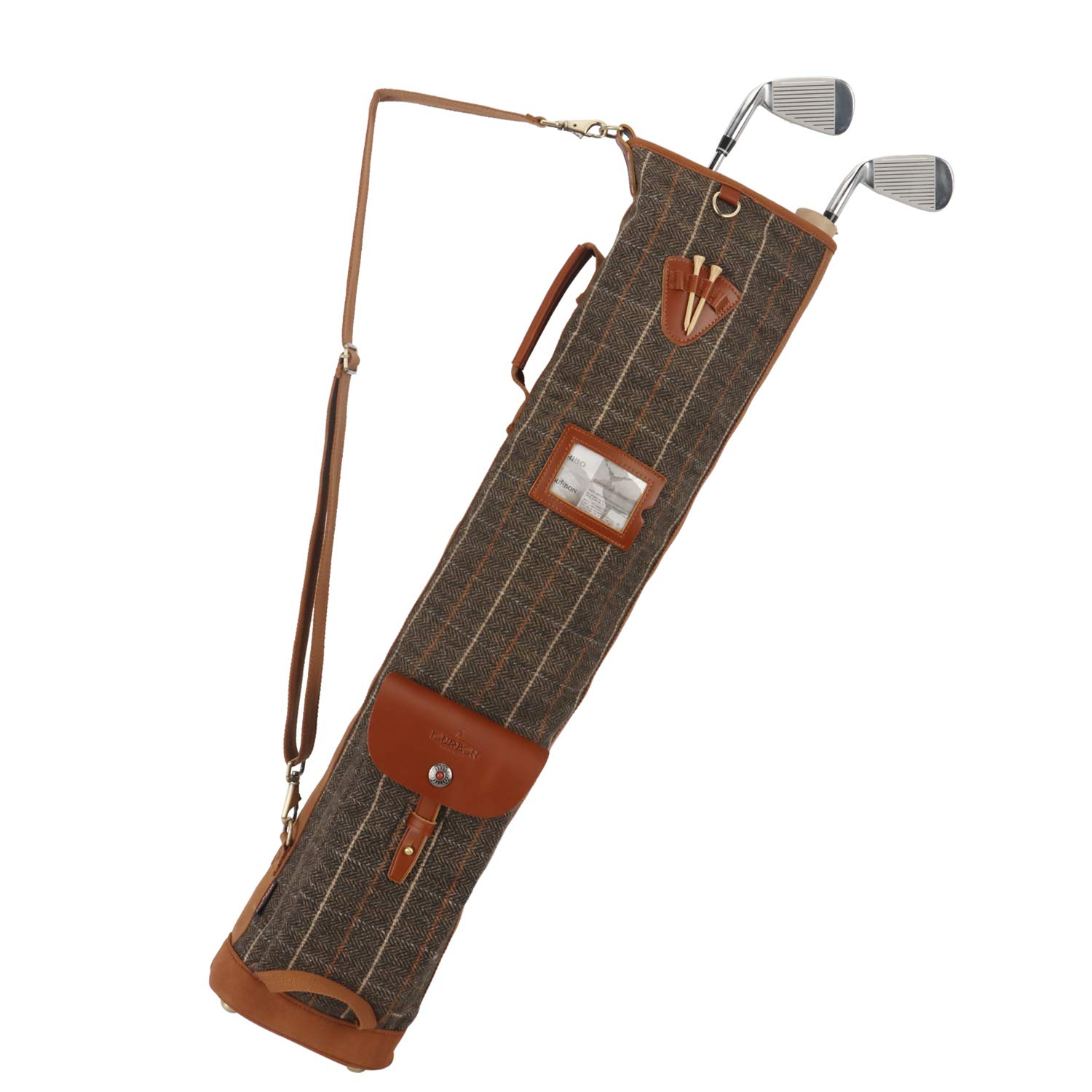 TOURBON Lightweight Golf Sunday Bag - Portable Club Carrier for Driving Range & Golf Course Practice - Perfect for Walking Rounds & Range Sessions