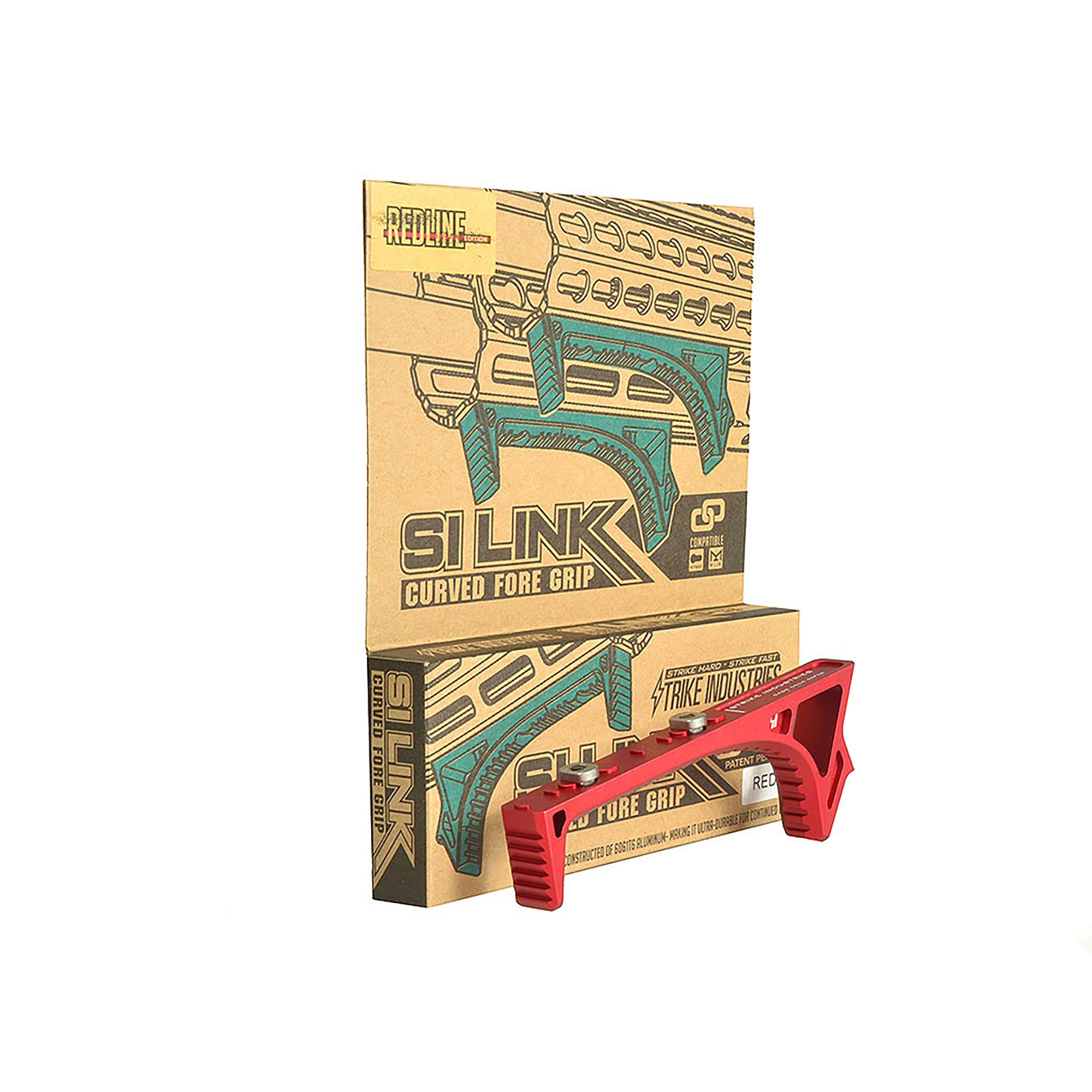 SI LINK Ergonomic Curved Foregrip - Tactical Vertical Grip for AR-15, AK-47, and Other Rifles - Perfect for Shooting, Hunting, and Competitive Sports