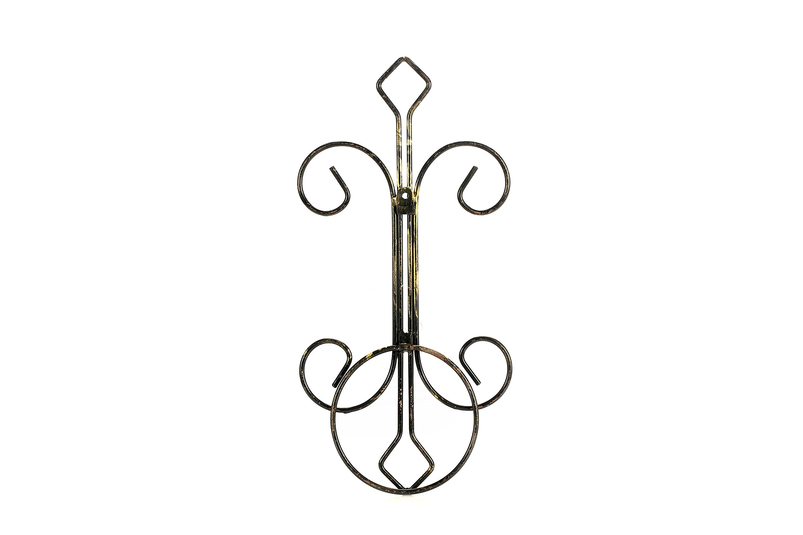 Ore International LB-1717 Hanging Wall Planter - Black & Gold Modern Decorative Flower Pot for Indoor/Outdoor Plants | Perfect for Home, Garden, Patio, and Balcony Decor