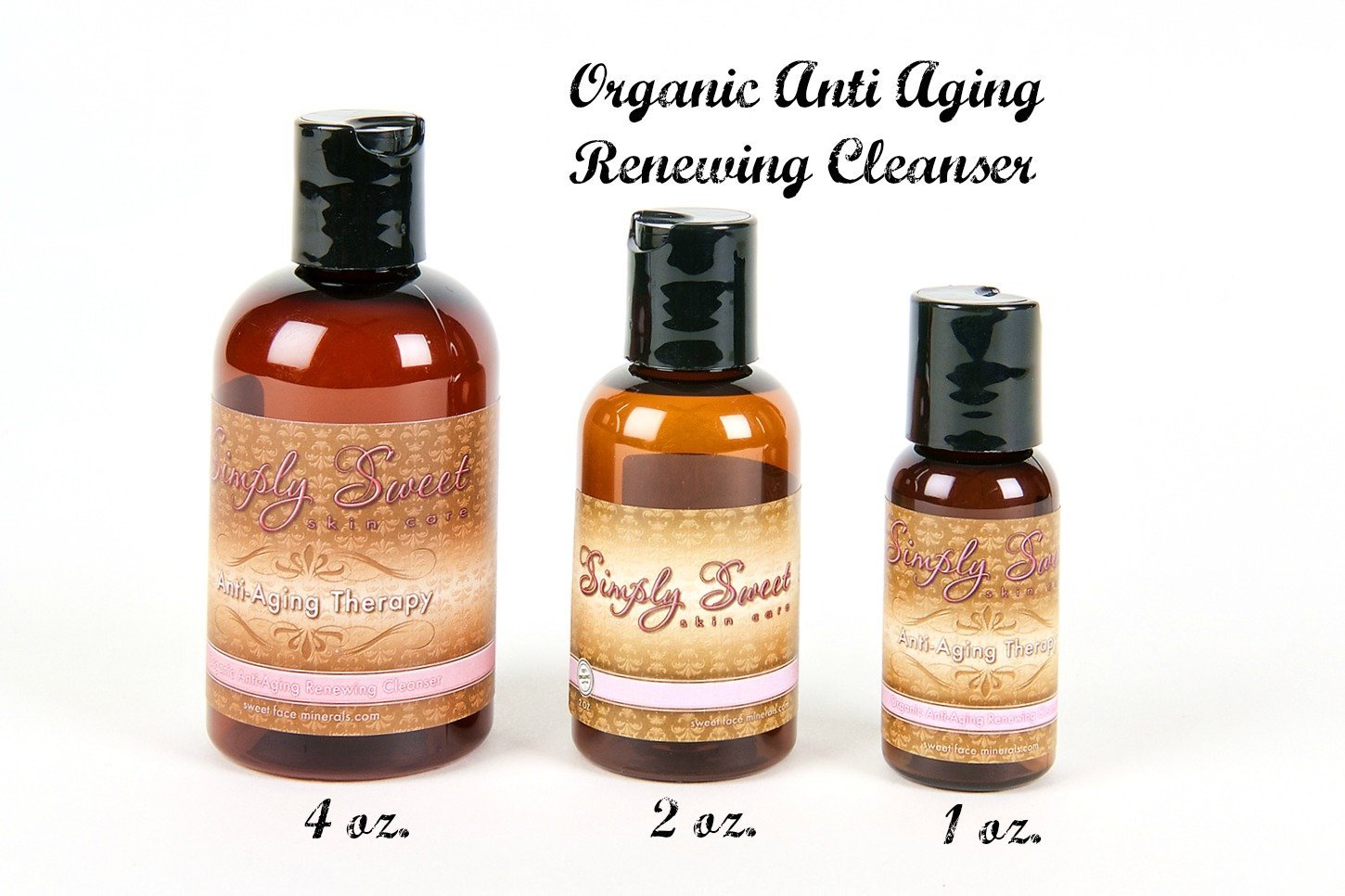 Anti Aging Kit - 1oz Set with Bag | Cleanser, Toner, Moisturizer with Vitamin C | Organic Vegan Skincare for Fine Lines, Wrinkles & Pores | Firming Facial Lotion for Daily Skin Care Routine