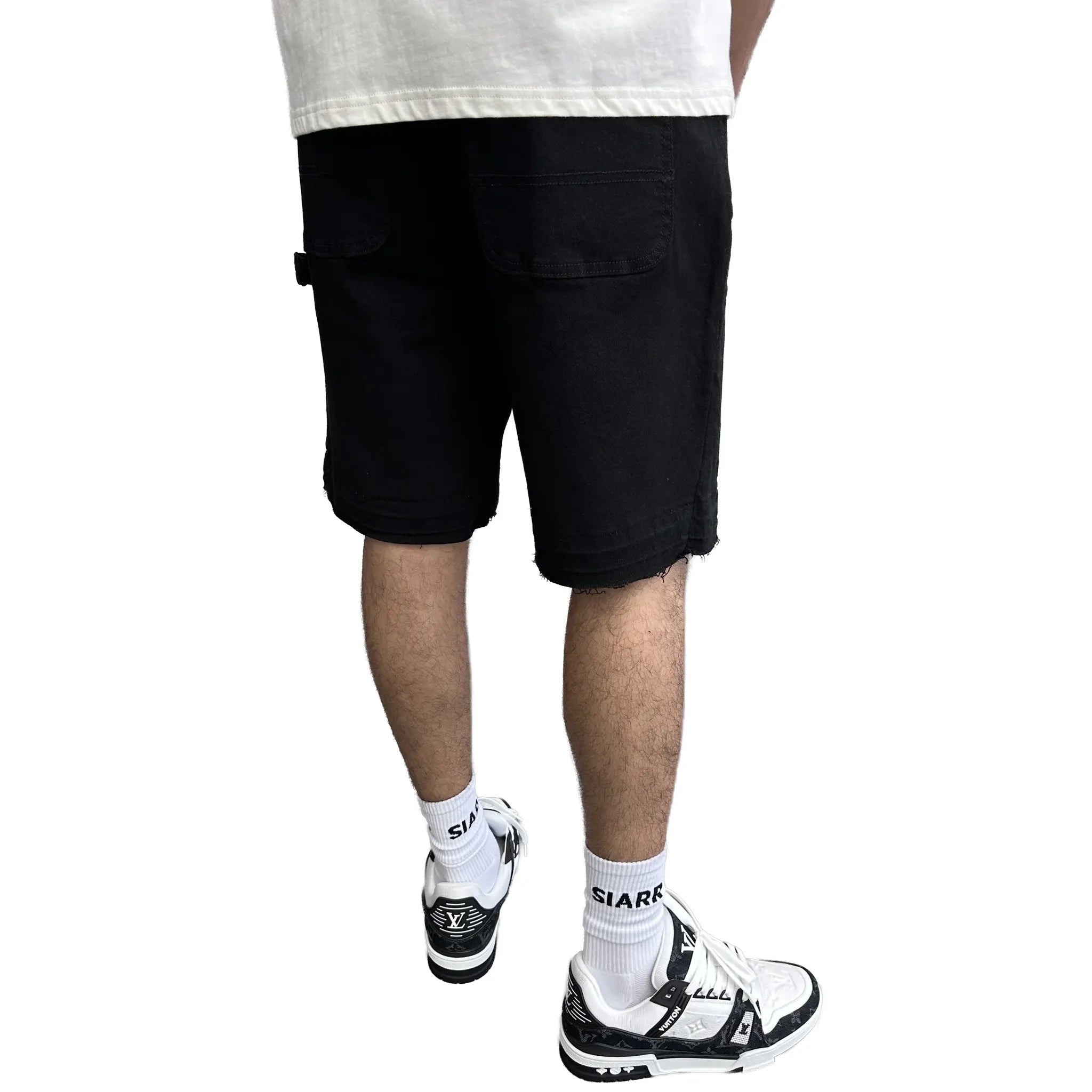 SIARR Rio Black Shorts - Men's Comfortable Athletic Running Shorts for Gym, Workout & Casual Wear | Lightweight & Breathable Fabric | Perfect for Jogging, Training & Outdoor Activities