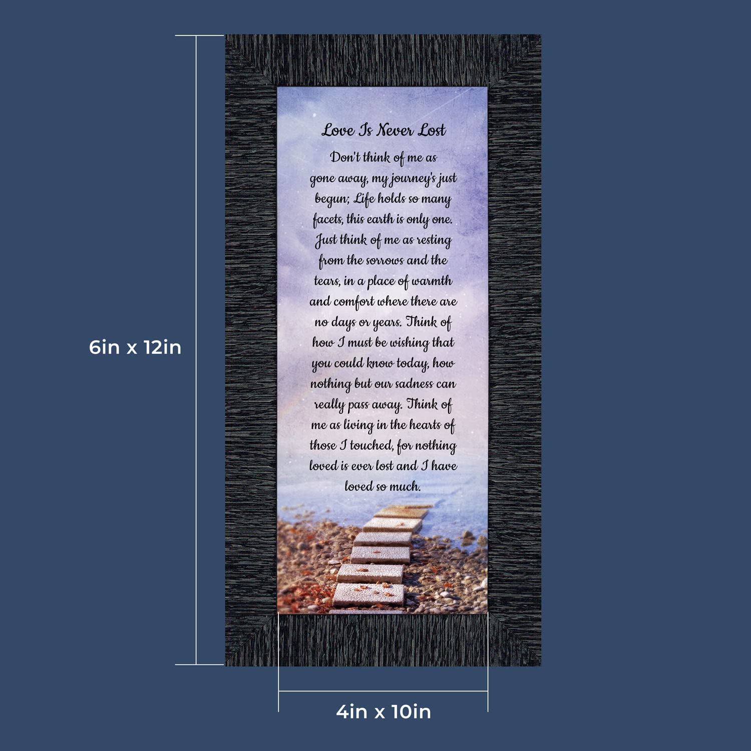 Sympathy Photo Frames - Memorial Wall Decor for Home & Gifts (7378CH) - Perfect for Condolence Gifts & Remembrance Displays