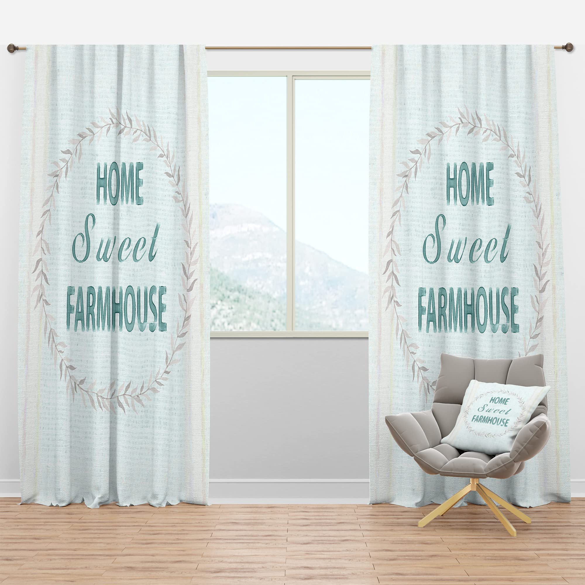 Farmhouse Floral Blackout Curtains - Thermal Insulated Single Panel 52x90 - Bedroom & Living Room Window Drapes for Home Decor, Light Blocking & Energy Saving - Perfect for Cozy Nights & Home Theater Setup