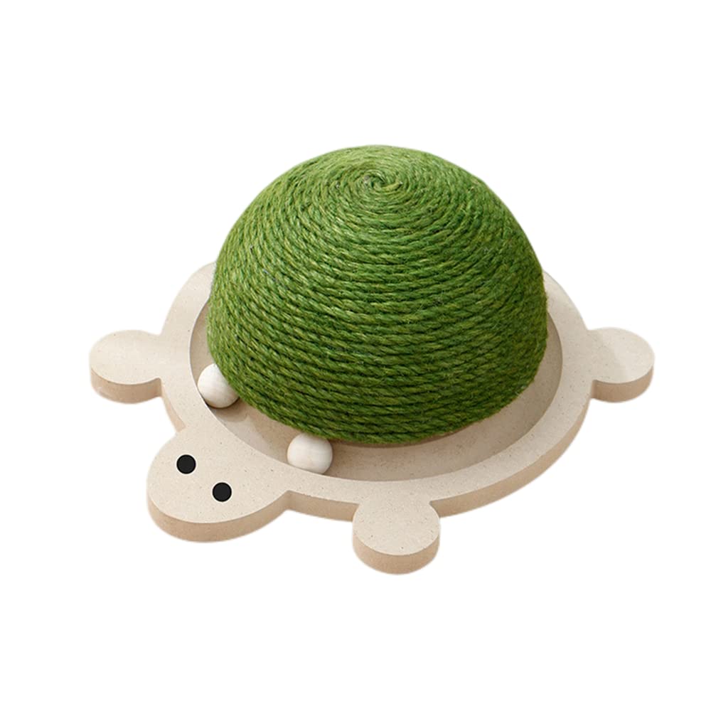 Interactive Wooden Cat Scratching Ball Toy with Roller Track & Turntable - Durable Cat Scratcher Pad for Kittens - Indoor Play & Exercise for Active Cats - Perfect for Small Spaces & Apartment Living