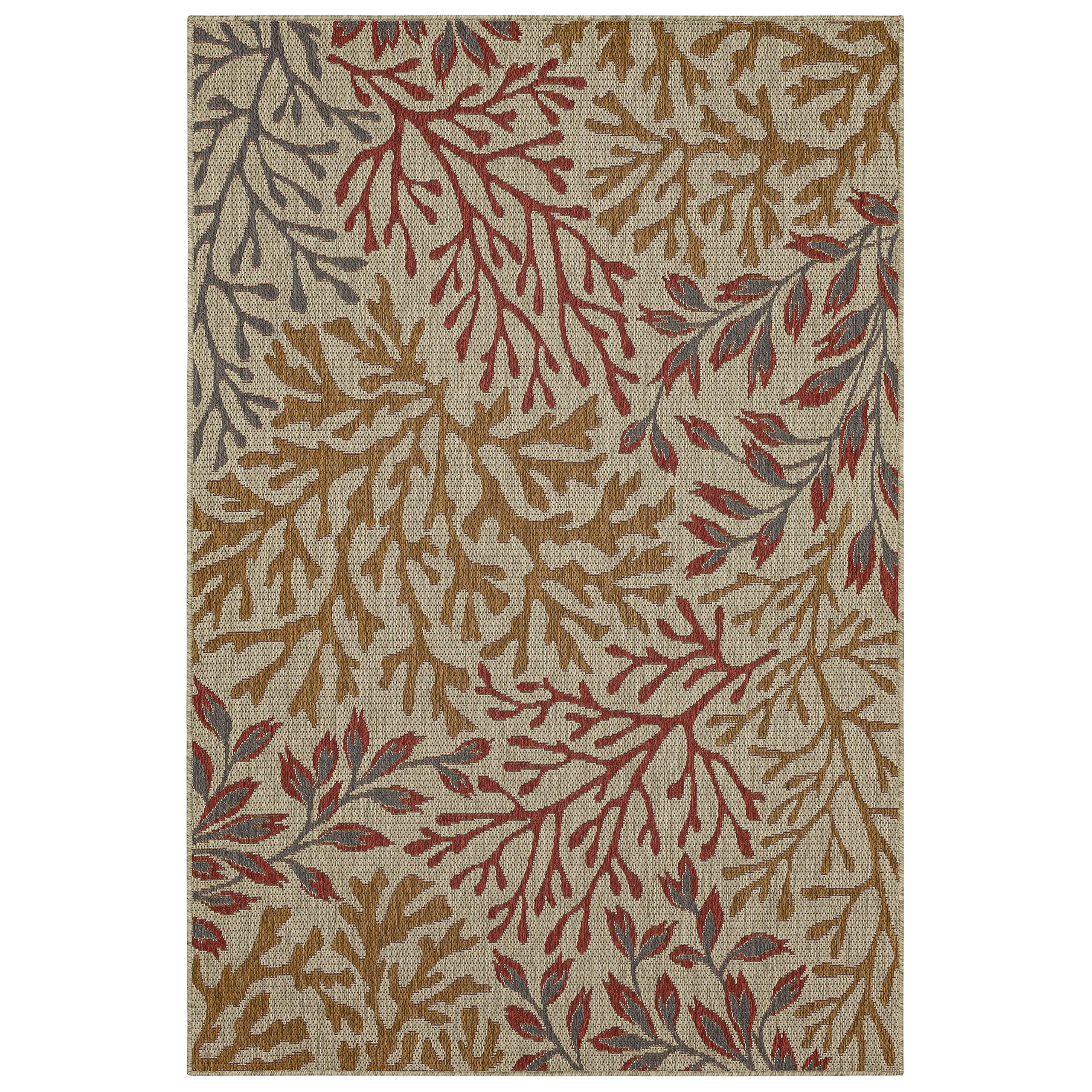 Mohawk Home Indoor/Outdoor Flatwoven Patio Area Rug - Reef Timon Design (8' x 10') - Durable & Weather-Resistant for Patio, Deck, Poolside & Sunroom Decor