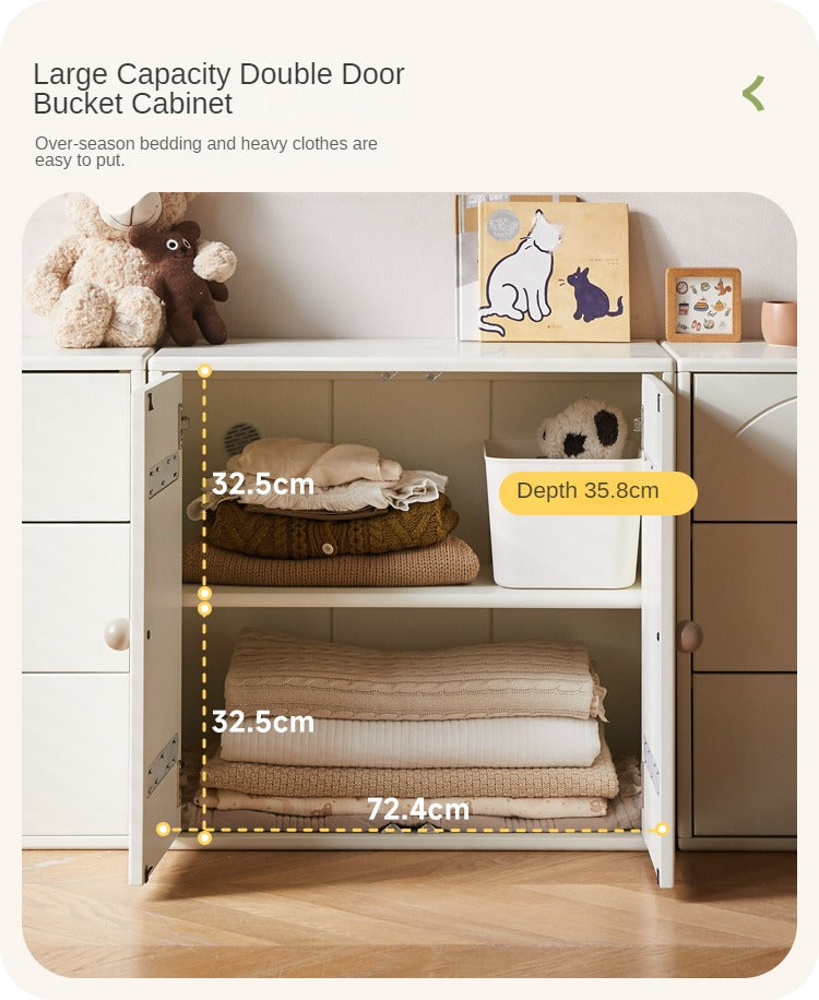Pine Solid Wood Cream Kids Dresser with 5 Drawers - Nursery Storage Cabinet for Baby Clothes & Toys - Perfect for Bedroom, Playroom & Daycare Organization