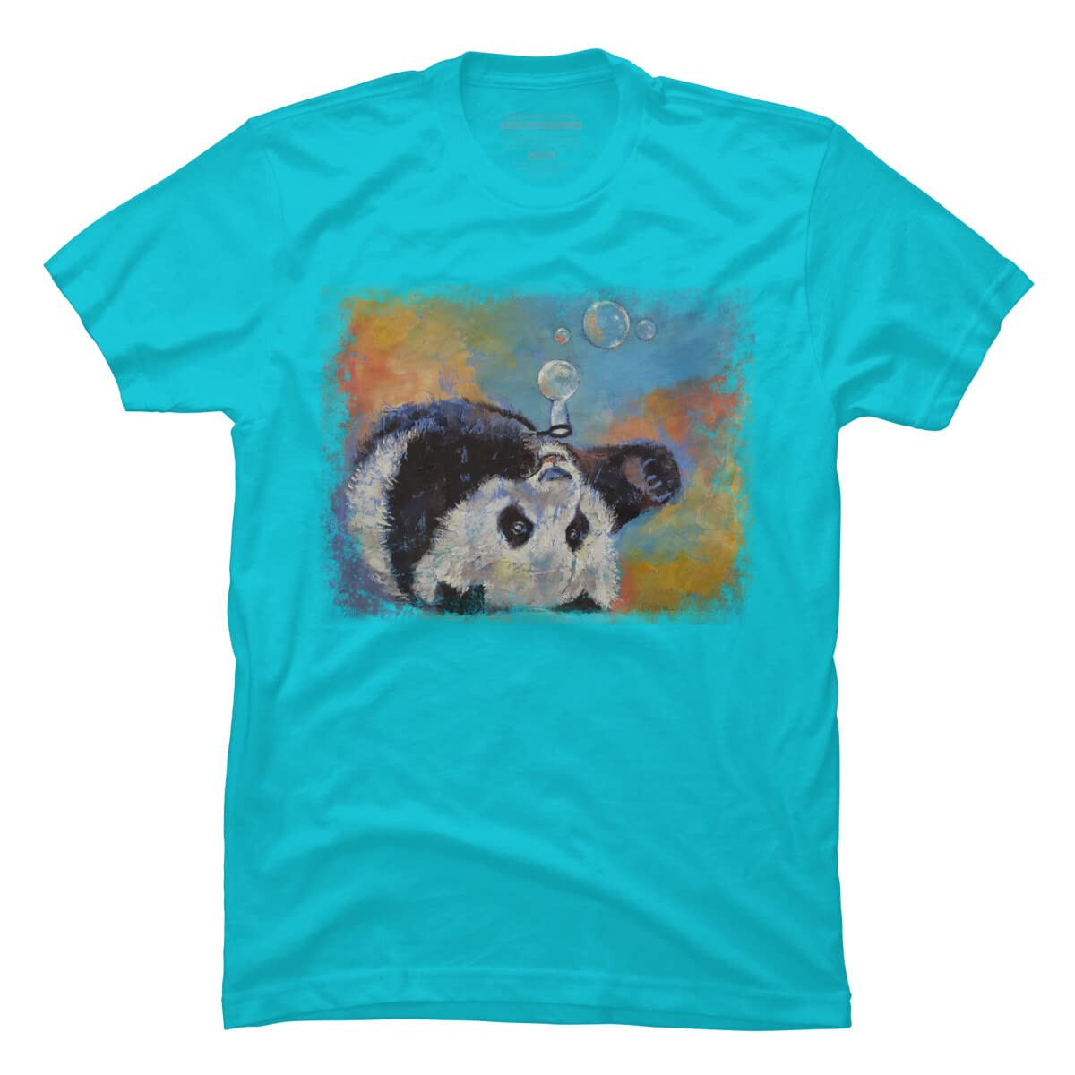 Design By Humans Men's Blowing Bubbles Graphic Tee by Creese - Soft Cotton Casual T-Shirt for Everyday Wear & Street Style