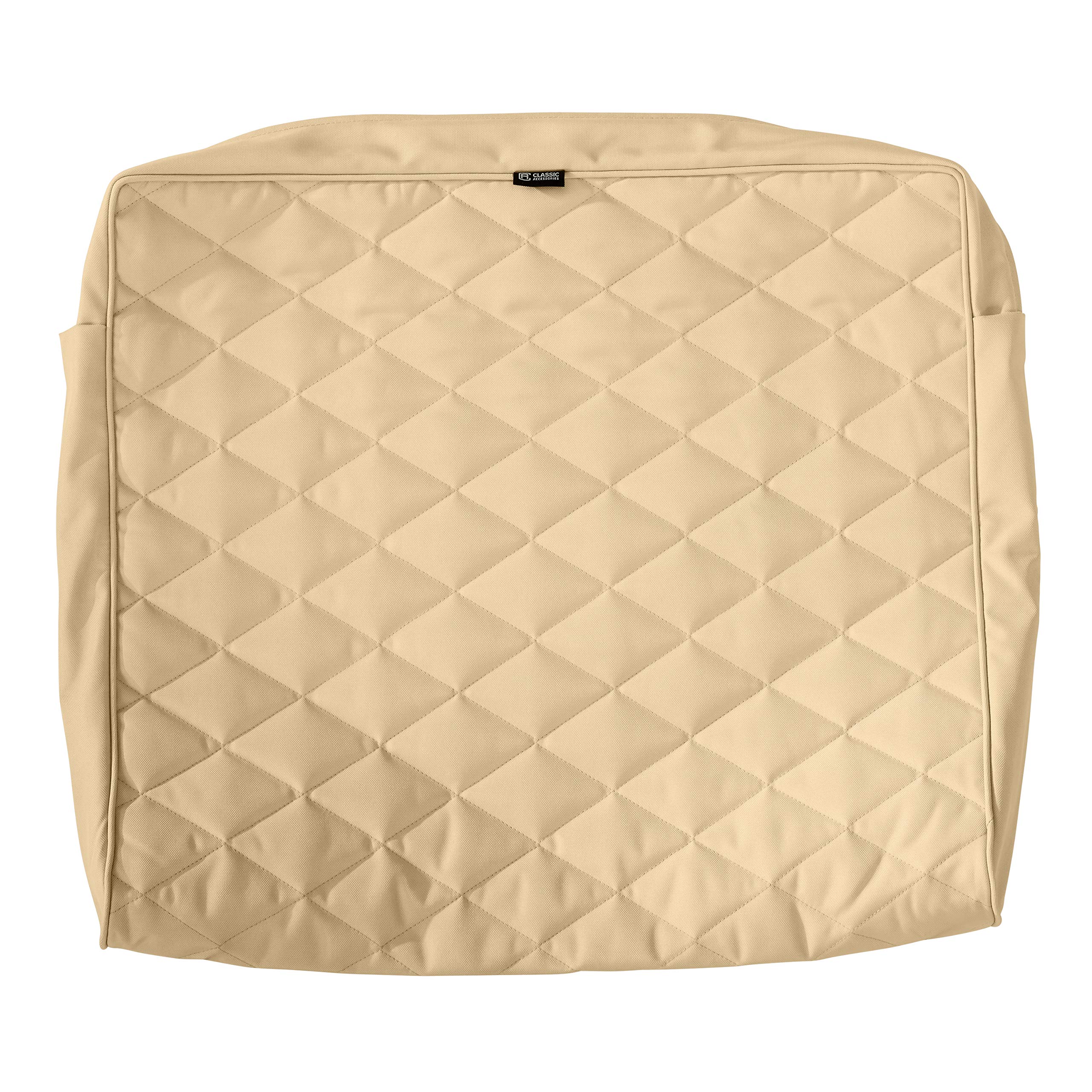 Montlake FadeSafe Water-Resistant Quilted Cushion Cover 25x22