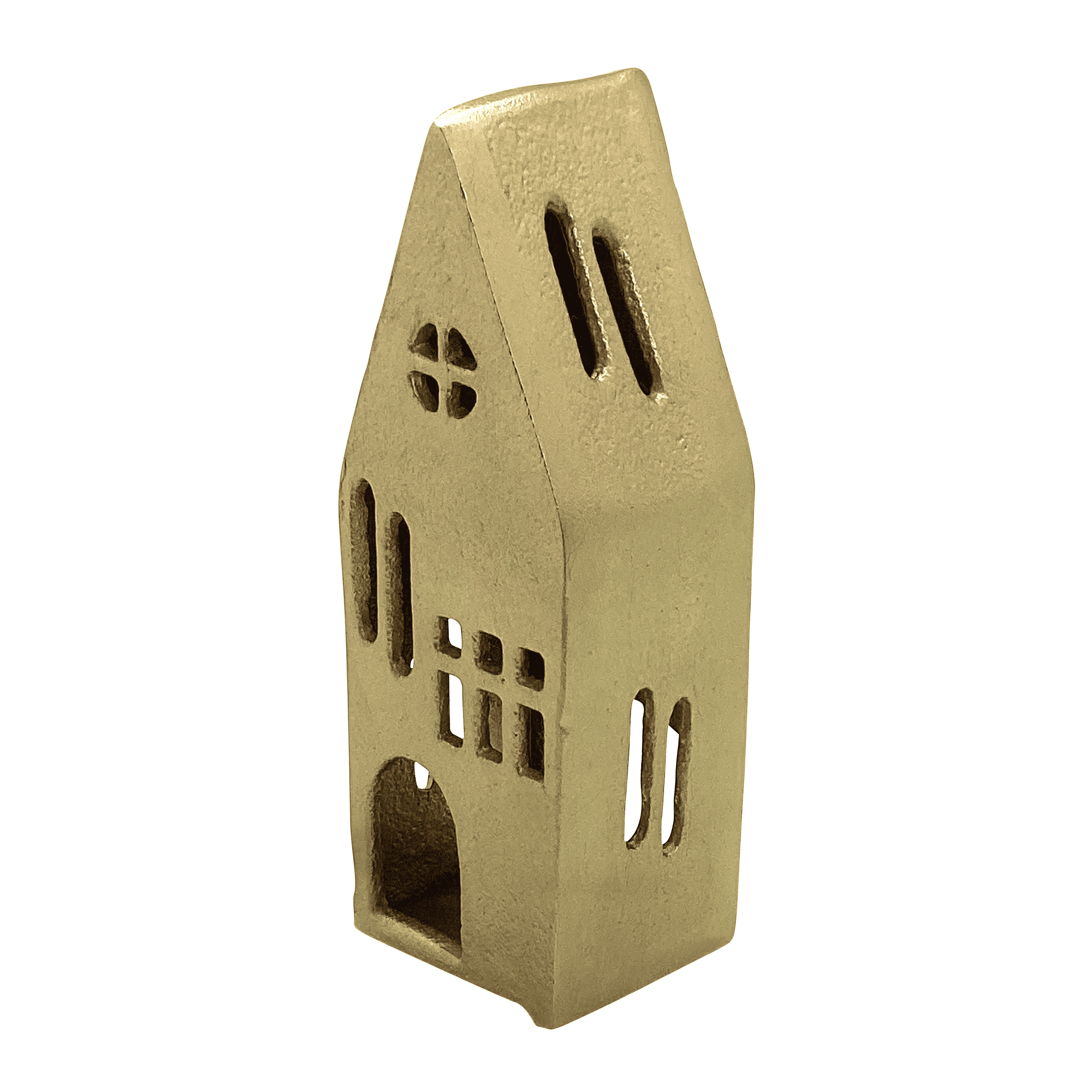 Jolly Holiday House Decor - 6x5x17cm Tall Gold Christmas Ornament for Tree & Home Decoration | Perfect for Holiday Parties, Gift Giving & Festive Decor