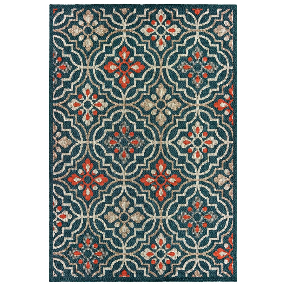 Premium Outdoor Rug 5x8 - All-Weather Resistant, UV Protected, Non-Slip Backing - Perfect for Patio, Deck, Poolside & Backyard Decor (Latitude 709B3)
