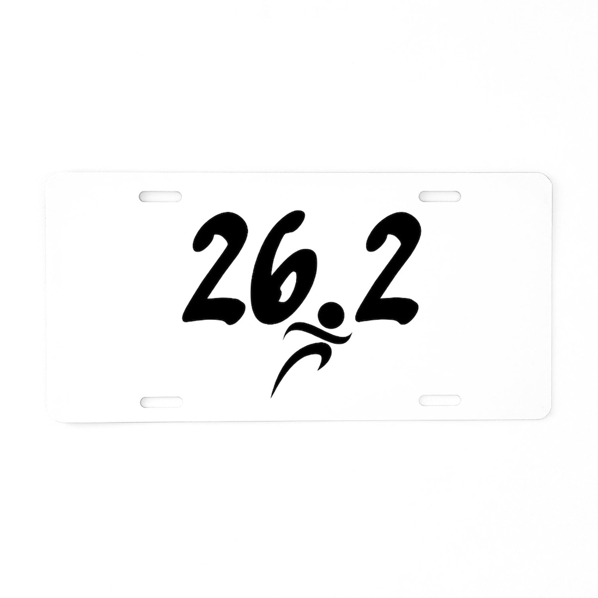 26.2 Marathon Aluminum License Plate - Front Vanity Tag for Runners & Car Enthusiasts | Perfect for Marathons, Road Trips & Personalized Car Decor