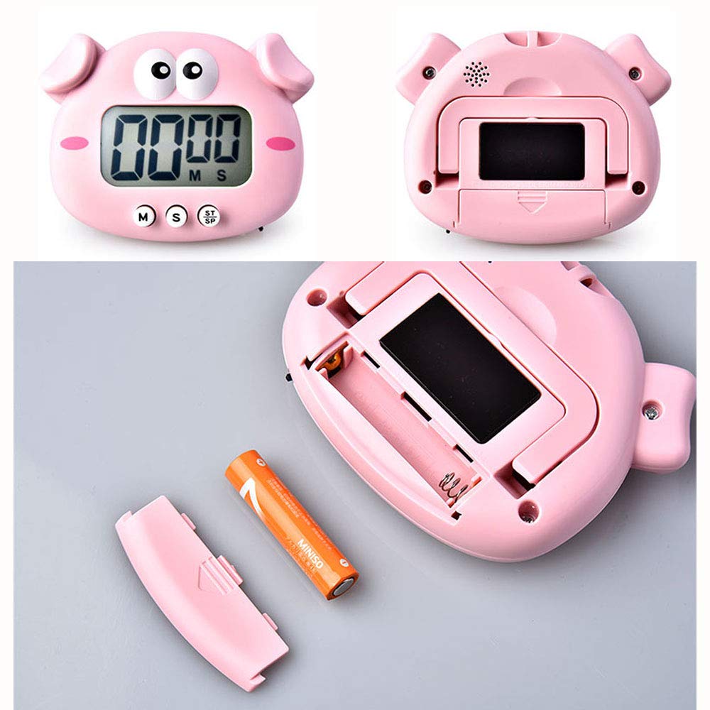 Cartoon Pig Electronic Kitchen Timer - 99 Minute Countdown with Loud Alarm for Cooking, Baking, Exercise & Study | Home & Office Gadget