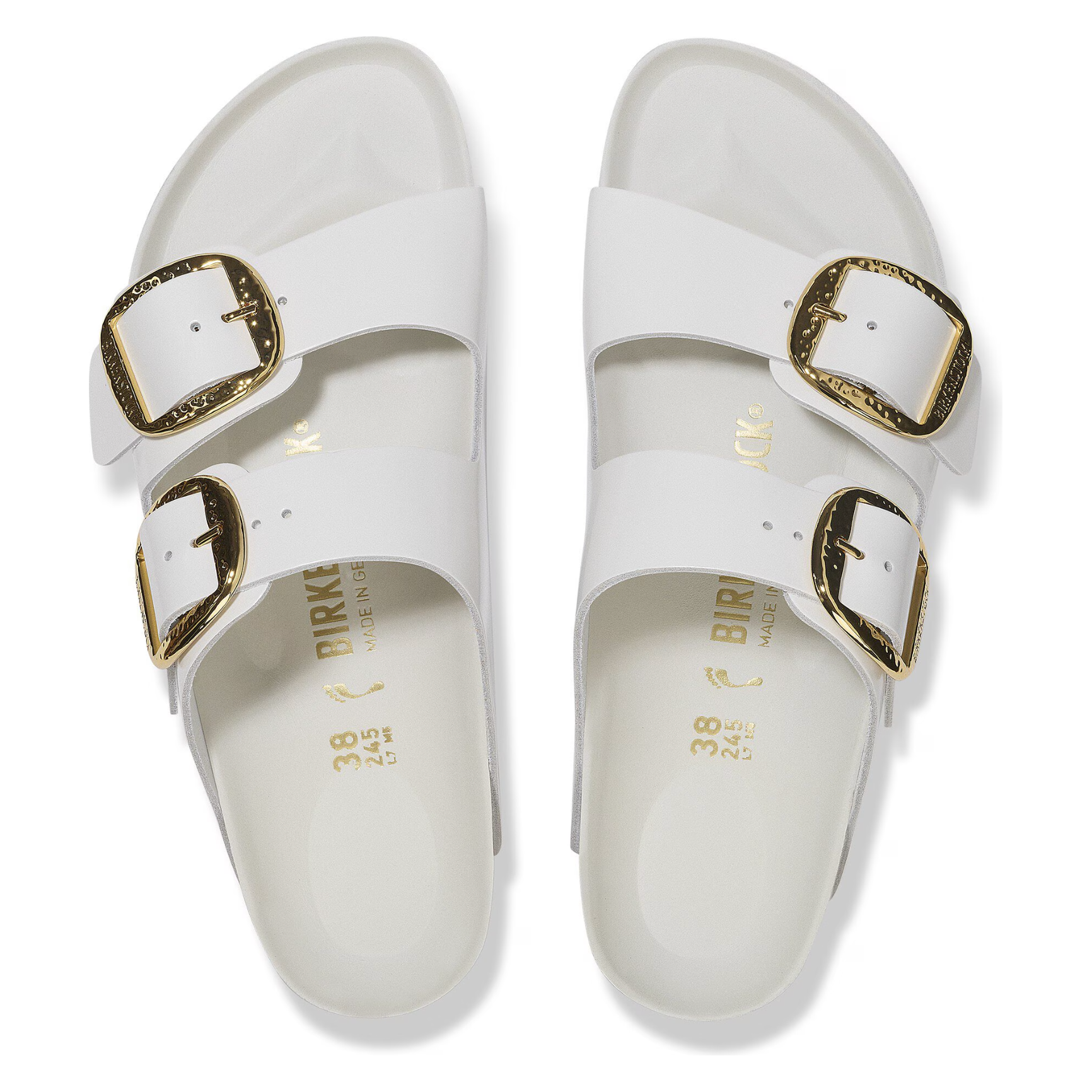 Birkenstock Arizona Hammered Big Buckle Sandals for Women - Comfortable Soft Footbed Leather Slides - Perfect for Casual Wear, Beach & Summer Outfits