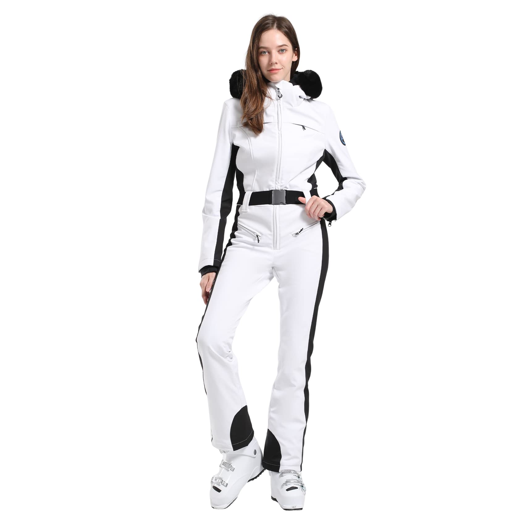 IMPHUT Women's Waterproof Windproof Insulated One Piece Ski Suit - Winter Snowsuit for Skiing, Snowboarding & Outdoor Sports - Perfect for Cold Weather Adventures
