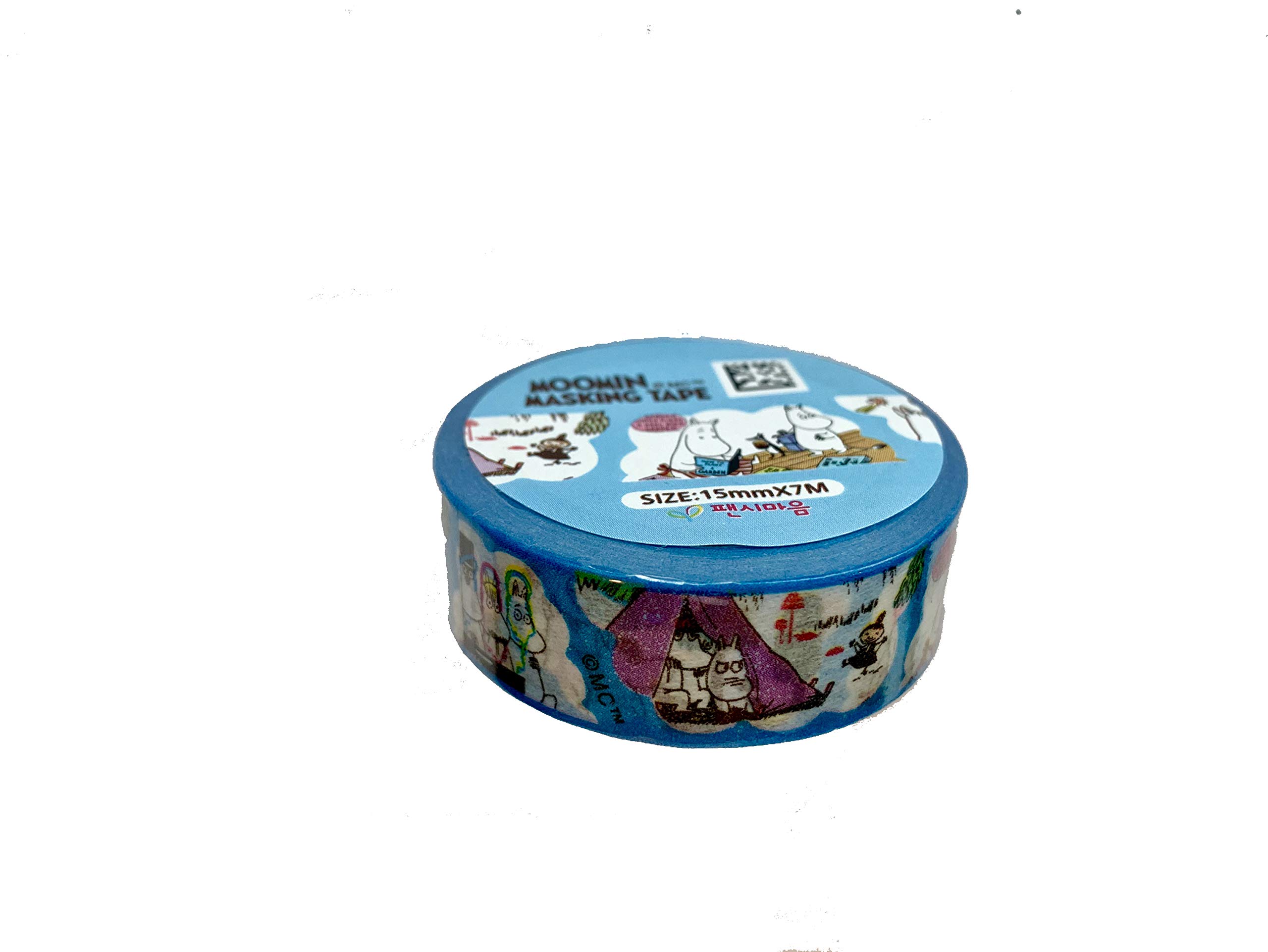 Moomin Washi Tape - Decorative Japanese Paper Tape for Scrapbooking, Journaling & DIY Crafts (Blue) | Perfect for Bullet Journals, Gift Wrapping & Home Decor