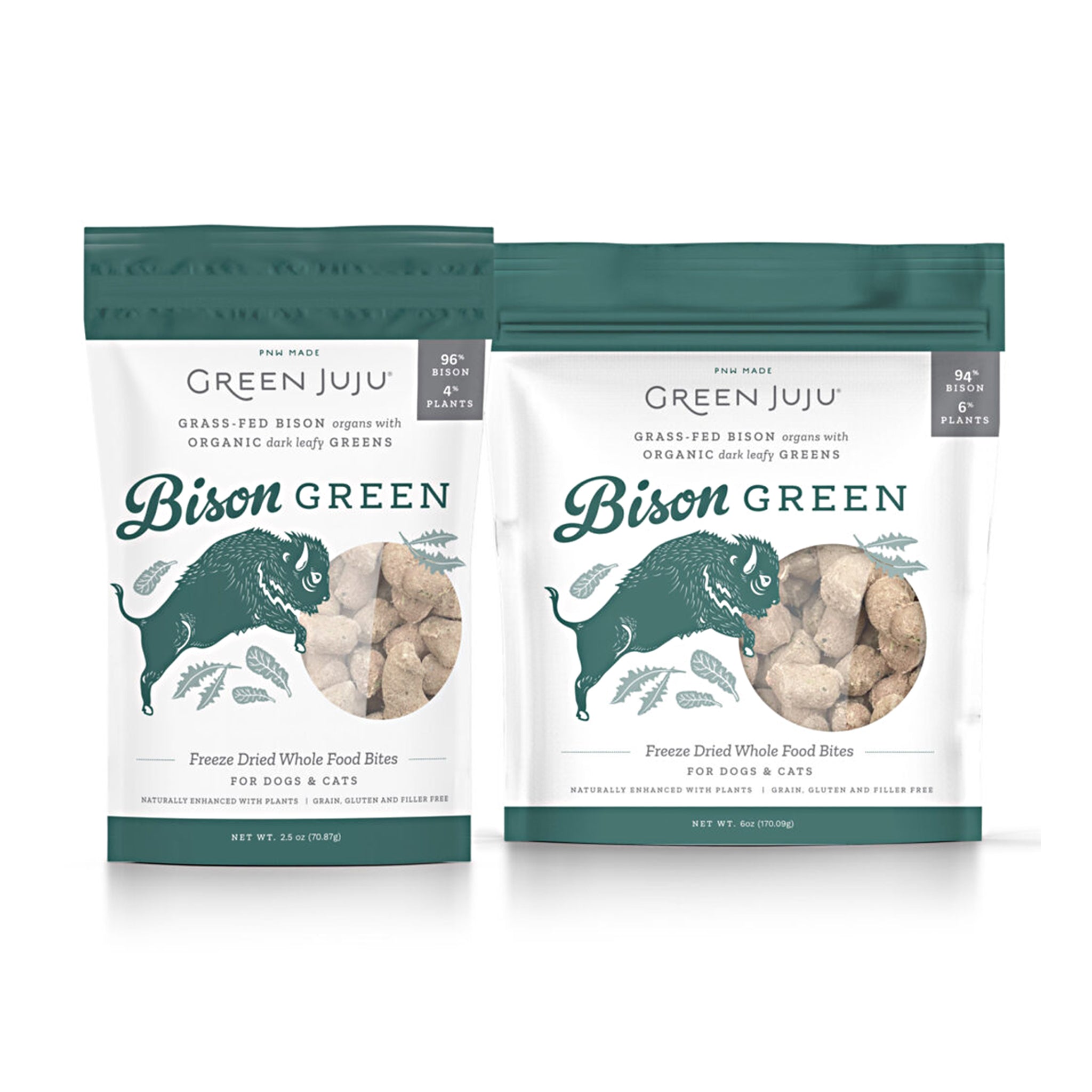 Green Juju Bison Green Freeze Dried Dog Treats - High Protein, All-Natural Training Snacks for Dogs - Perfect for Outdoor Adventures & Training Sessions