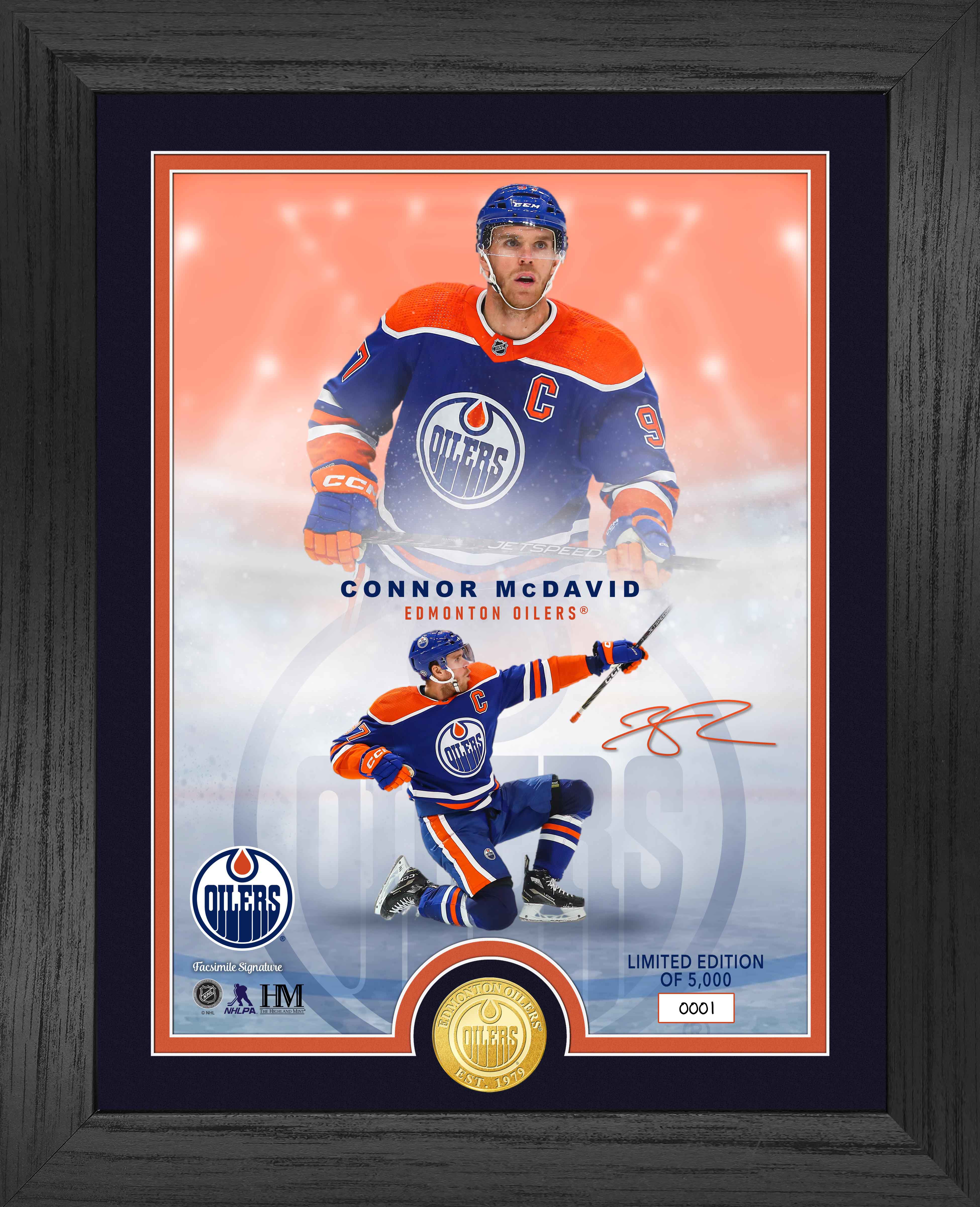 Edmonton Oilers Connor McDavid Commemorative Bronze Coin - Limited Edition NHL Hockey Collectible for Fans, Display & Gifts