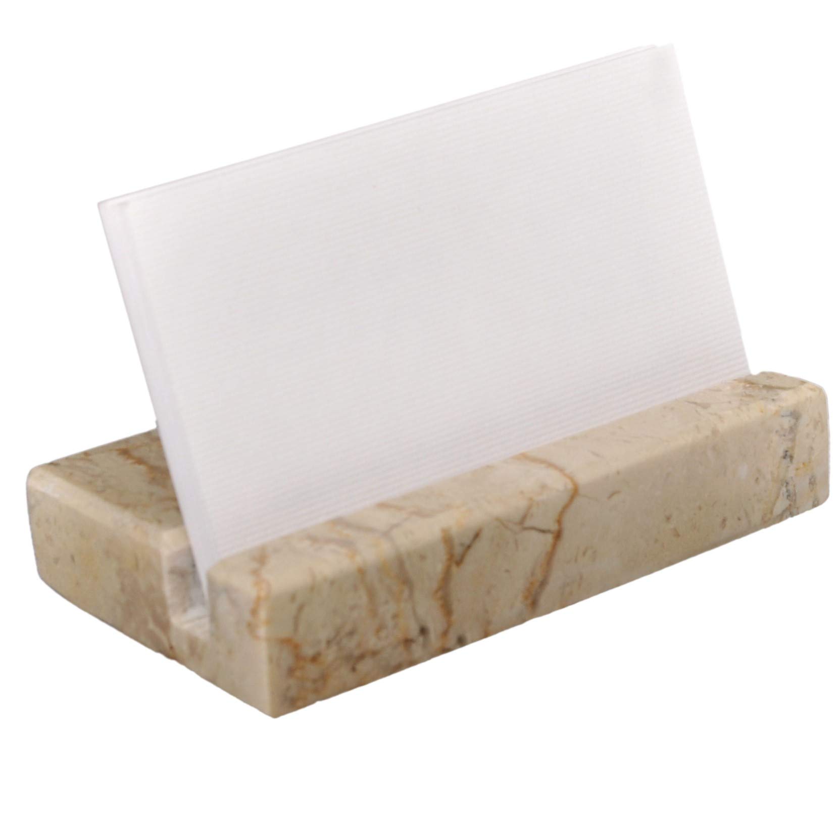 Marble Business Card Holder for Desk - Office Organizer & Display Stand - Perfect for Professional Workspaces