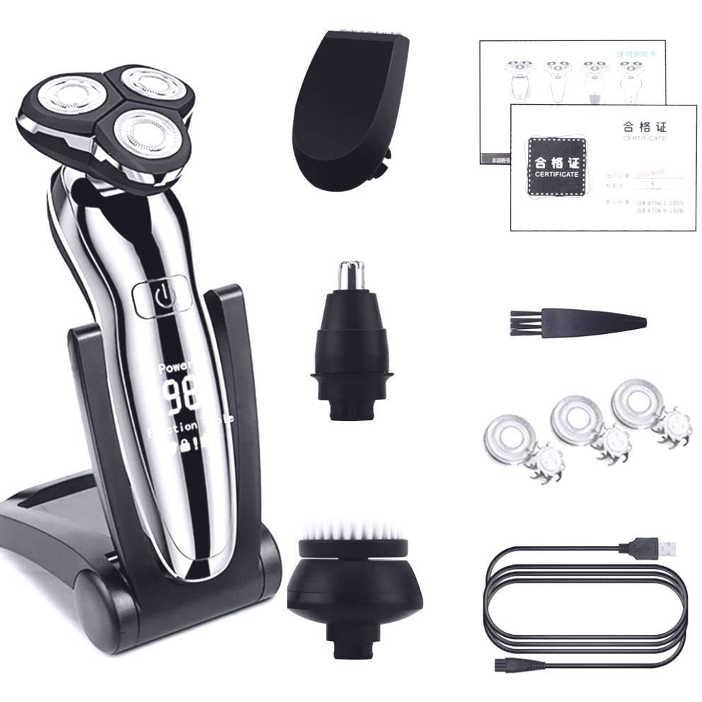 Premium Electric Head Shaver for Bald Men - USB Rechargeable & Washable Men's Shaving Machine with Beard & Mustache Trimmer (Color: 8508-F) - Perfect for Travel, Gym & Daily Grooming Routine