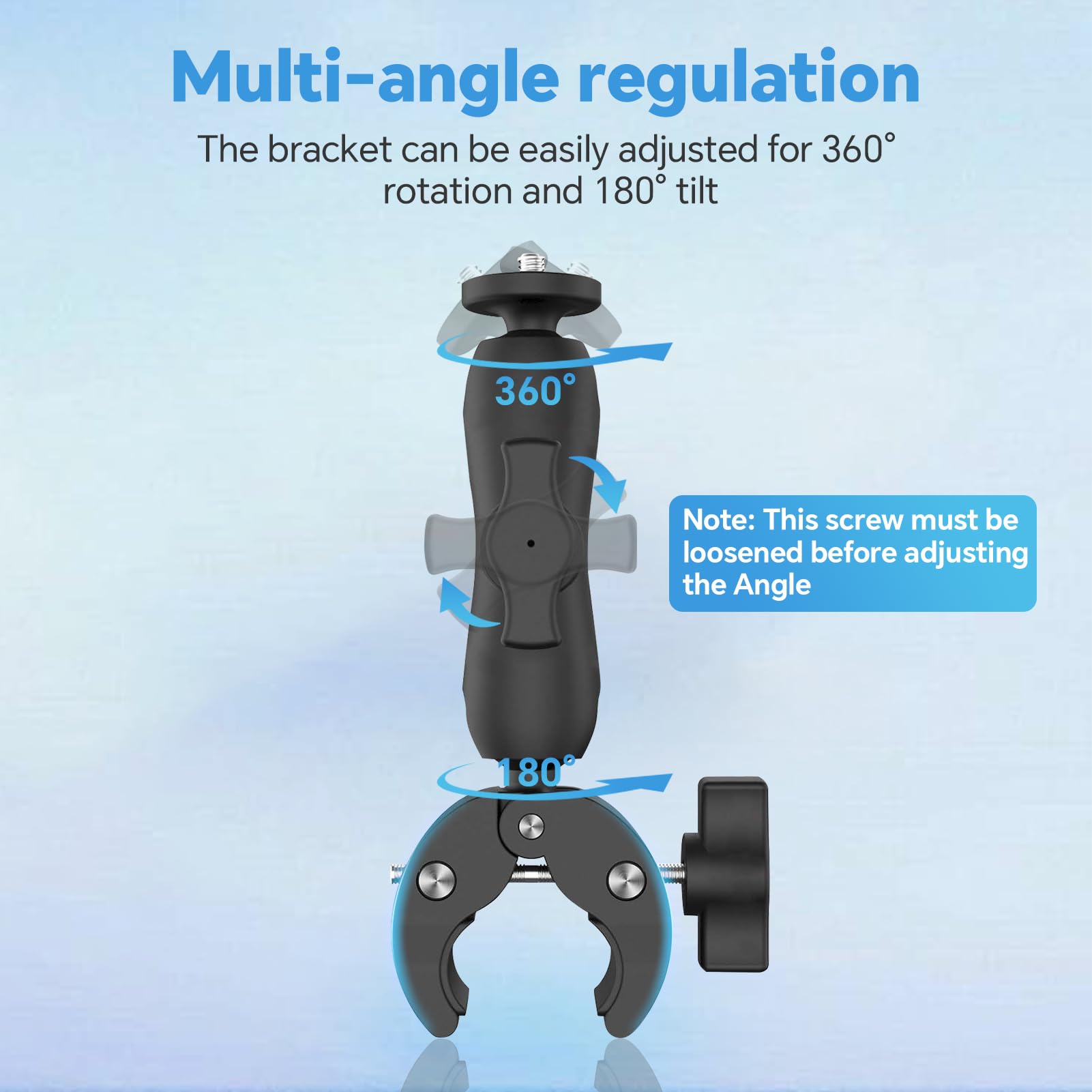 Starlink RV Yacht Camper Guardrail Mount with Adjustable Clamp - Includes Mini Mount & LH-SM-86C Clamp Accessories | Perfect for Mobile Internet on Road Trips, Boating & Camping Adventures