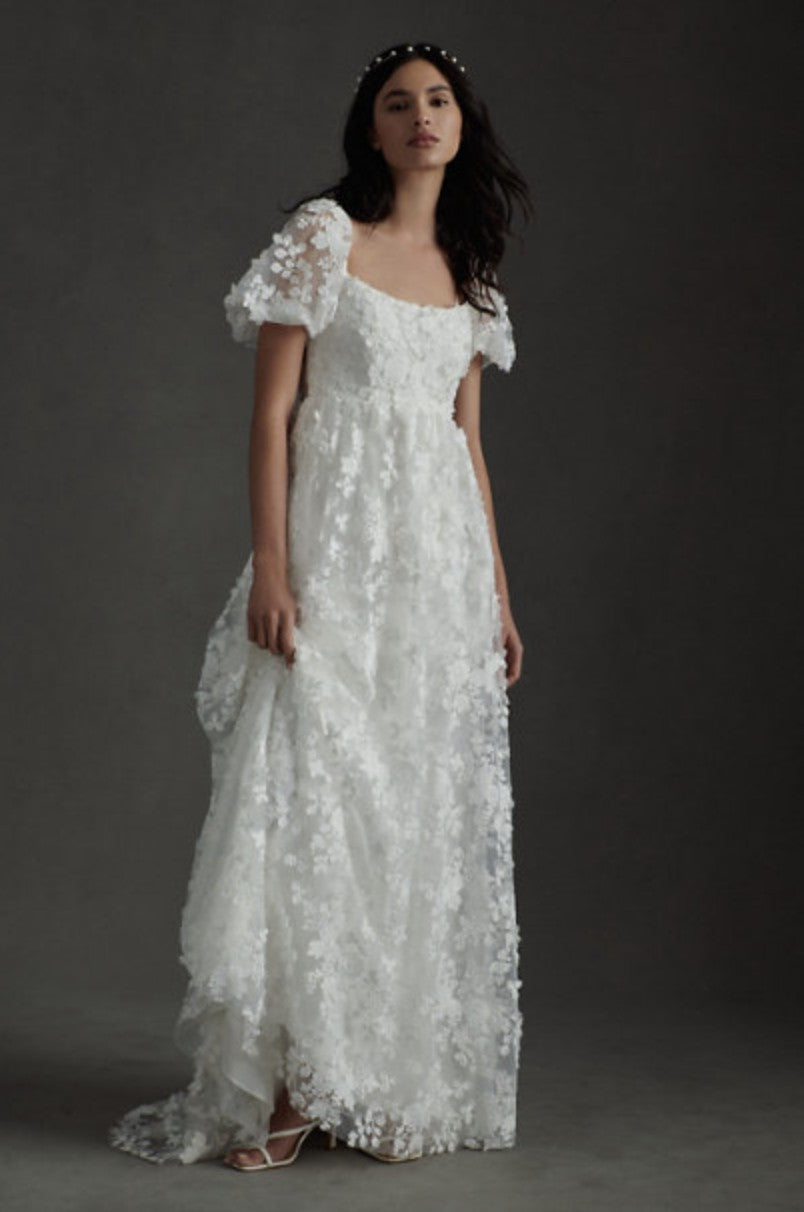 BHLDN Willowby Lilia Gown - Elegant Wedding Dress with Lace Details for Bridesmaids & Formal Events | Perfect for Beach Weddings & Evening Galas