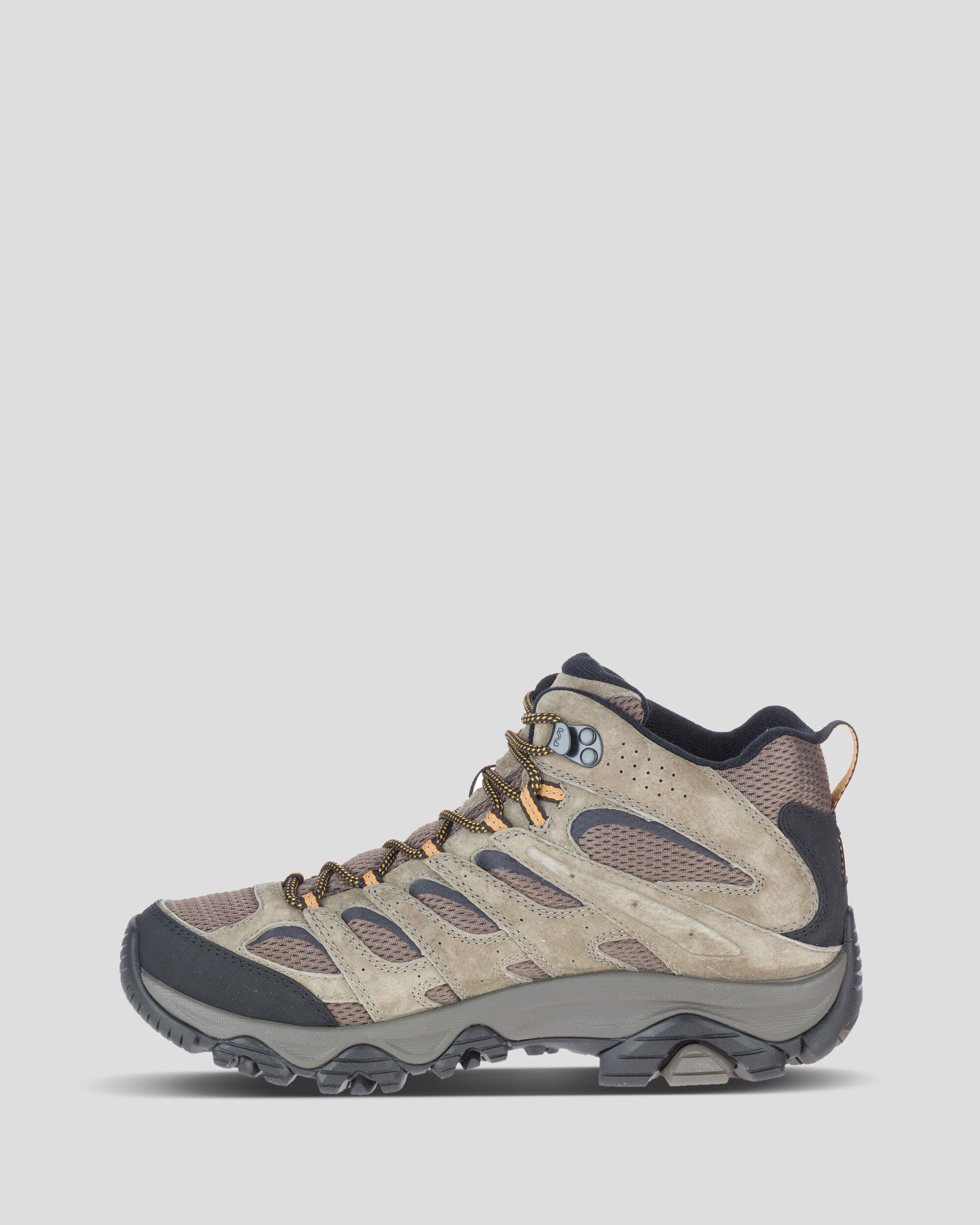 Men's Merrell Moab 3 Mid Waterproof Hiking Boots - Lightweight & Durable Outdoor Shoes for Hiking, Trekking & Camping (Walnut)