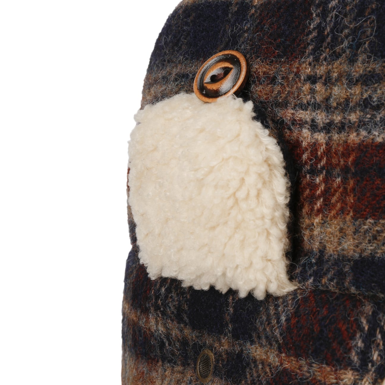 Stetson Checked Bomber Aviator Hat for Men - Classic Wool Blend Winter Cap with Ear Flaps - Perfect for Cold Weather, Outdoor Activities & Aviation Enthusiasts