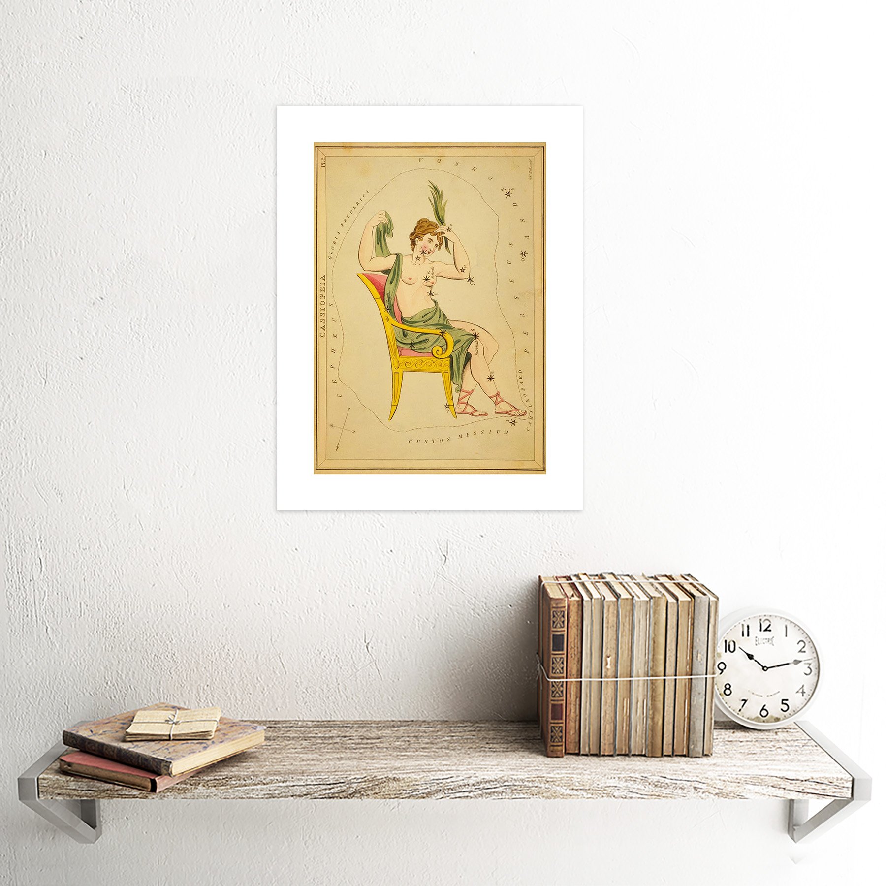 Stunning Cassiopeia Constellation Star Map Print - 12x50 Inch Wall Art for Astronomy Lovers | Perfect for Home Decor, Office Space & Gift for Stargazers