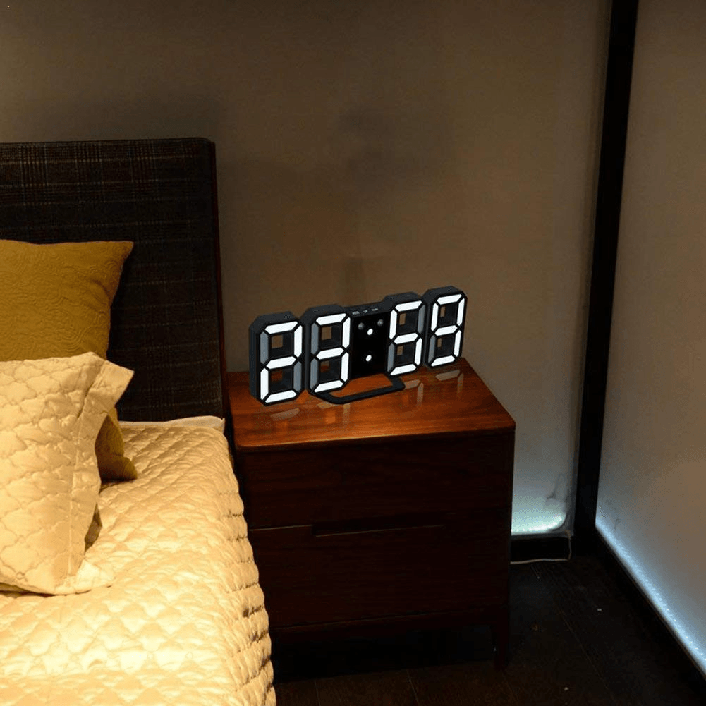 3D LED Digital Wall Clock - Modern Large Display Alarm Clock with Temperature & Date - Perfect for Home, Office, Bedroom, and Kitchen Decor