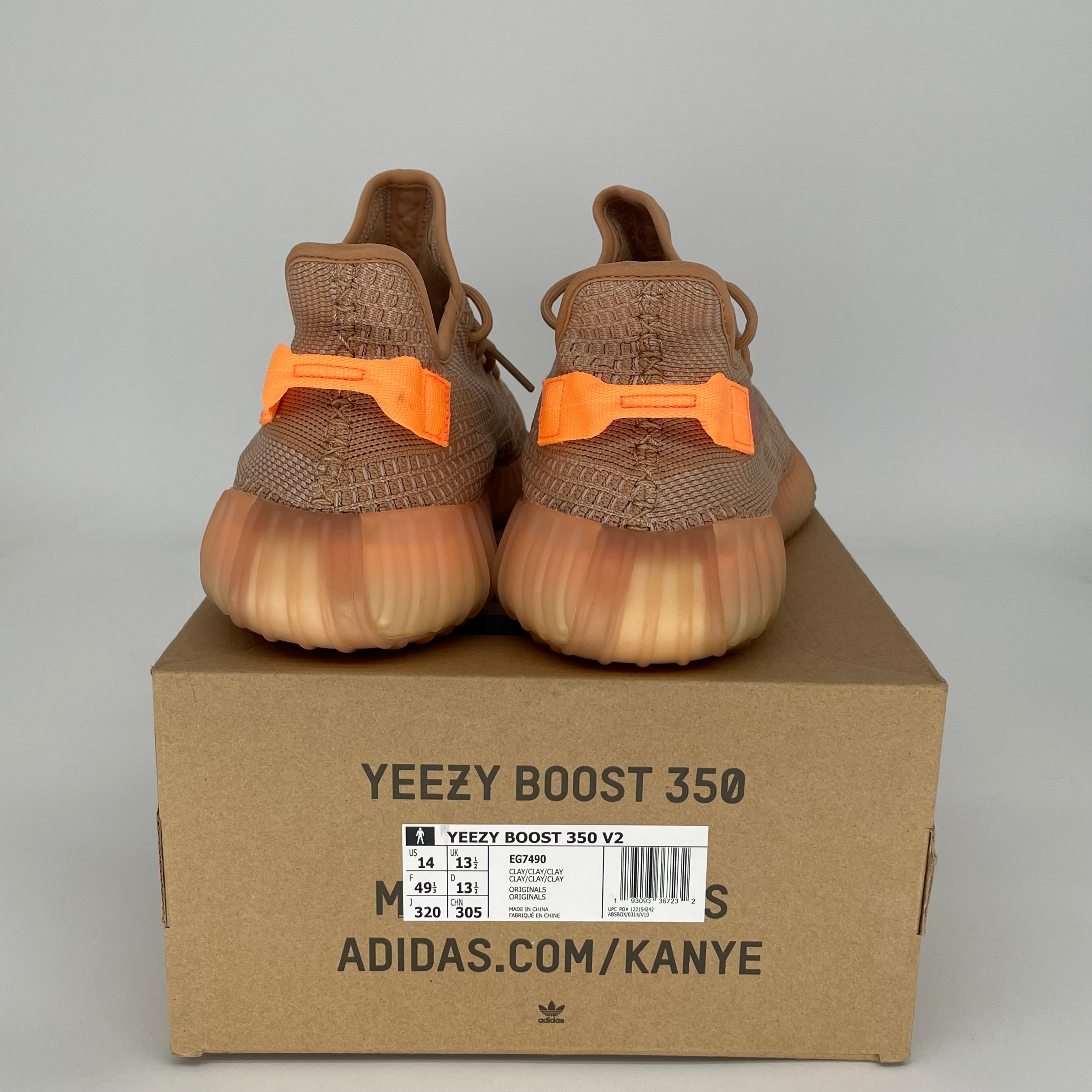 Adidas Yeezy Boost 350 V2 'Clay' - Men's Size 14 Sneakers (EG7490) | Running, Gym & Casual Wear Shoes