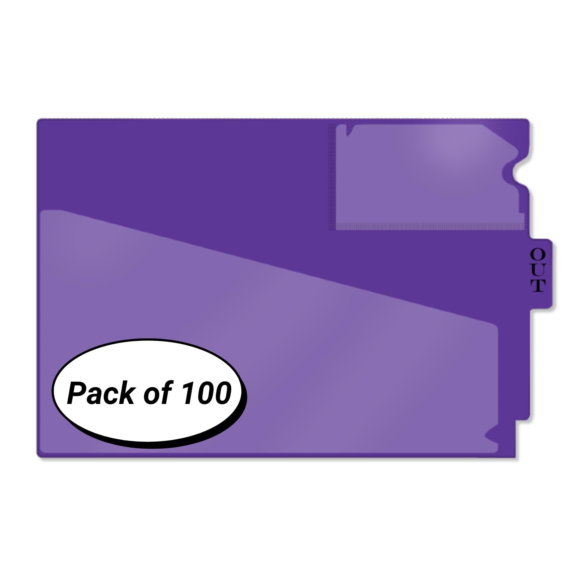 Doctor Stuff - Vinyl File Folders with Center Tab, Diagonal Cut Front Pocket & Top Slip Pocket, Letter Size 9