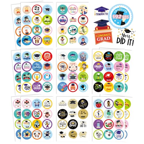 Round Graduation Stickers