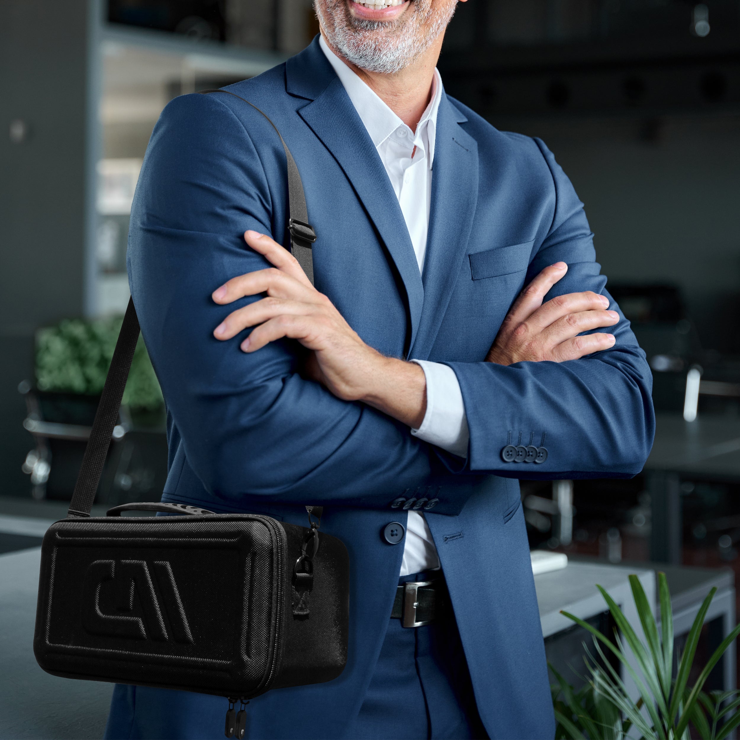 CASEMATIX Travel Carrying Case for Meeting Owl 3, 2, Standard & Pro - Protective Storage for 360 Video Conference Camera Accessories - Perfect for Business Travel & Office Meetings