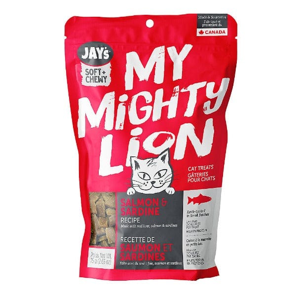 Premium My Mighty Lion Salmon & Sardine Recipe Cat Treats - Grain-Free, High-Protein Snacks for Adult Cats - Perfect for Training Rewards & Bonding Time