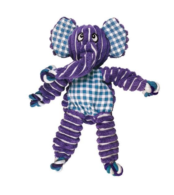 Kong Floppy Knots Elephant Dog Toy - Durable Chew Toy for Large & Small Dogs - Perfect for Playtime, Training & Teething Relief