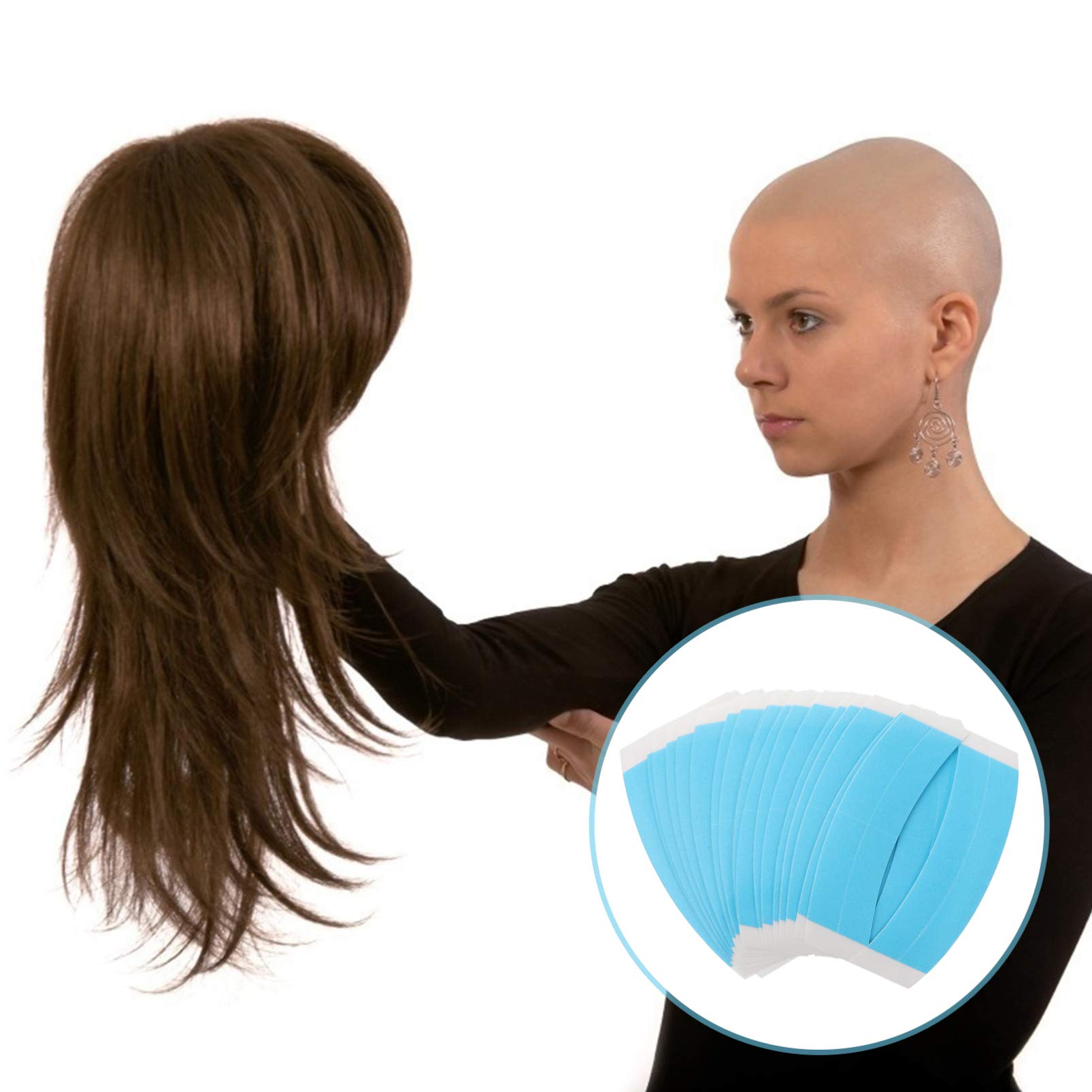 Beaupretty Double Sided Wig Tape - Waterproof C-Shaped Adhesive for Toupees, Hair Pieces & Extensions | Secure Hold for Daily Wear, Cosplay & Special Occasions