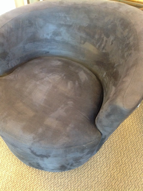Premium Charcoal Suede Swivel Chair - 360° Rotating Office Chair with Ergonomic Support for Home & Workspace Comfort
