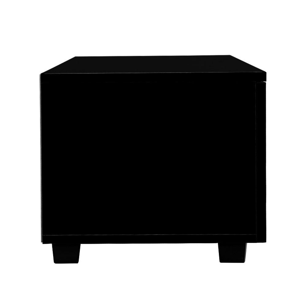 Artiss 140cm Black TV Stand Entertainment Unit with Storage - Modern TV Cabinet for Living Room, Bedroom & Home Theater Setup