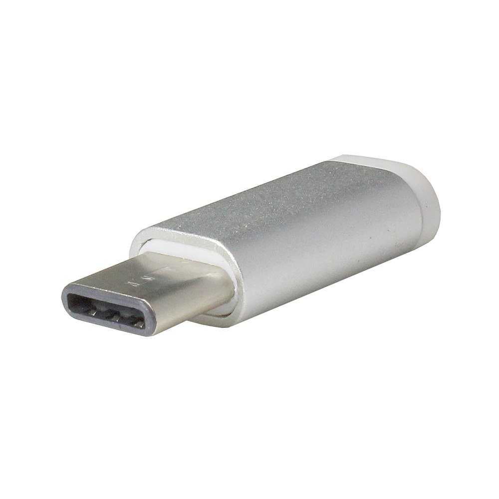 ZTE nubia Pad 3D Micro-USB Adapter | USB-C to Micro USB Converter | Silver | Perfect for Charging & Data Transfer Between New & Old Devices