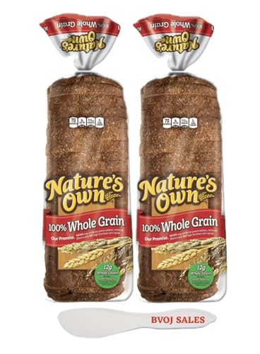 Natures Own Whole Grain Sliced Sandwich Bread - 20 oz (2 Pack) - Perfect for Healthy Sandwiches, Toast & School Lunches