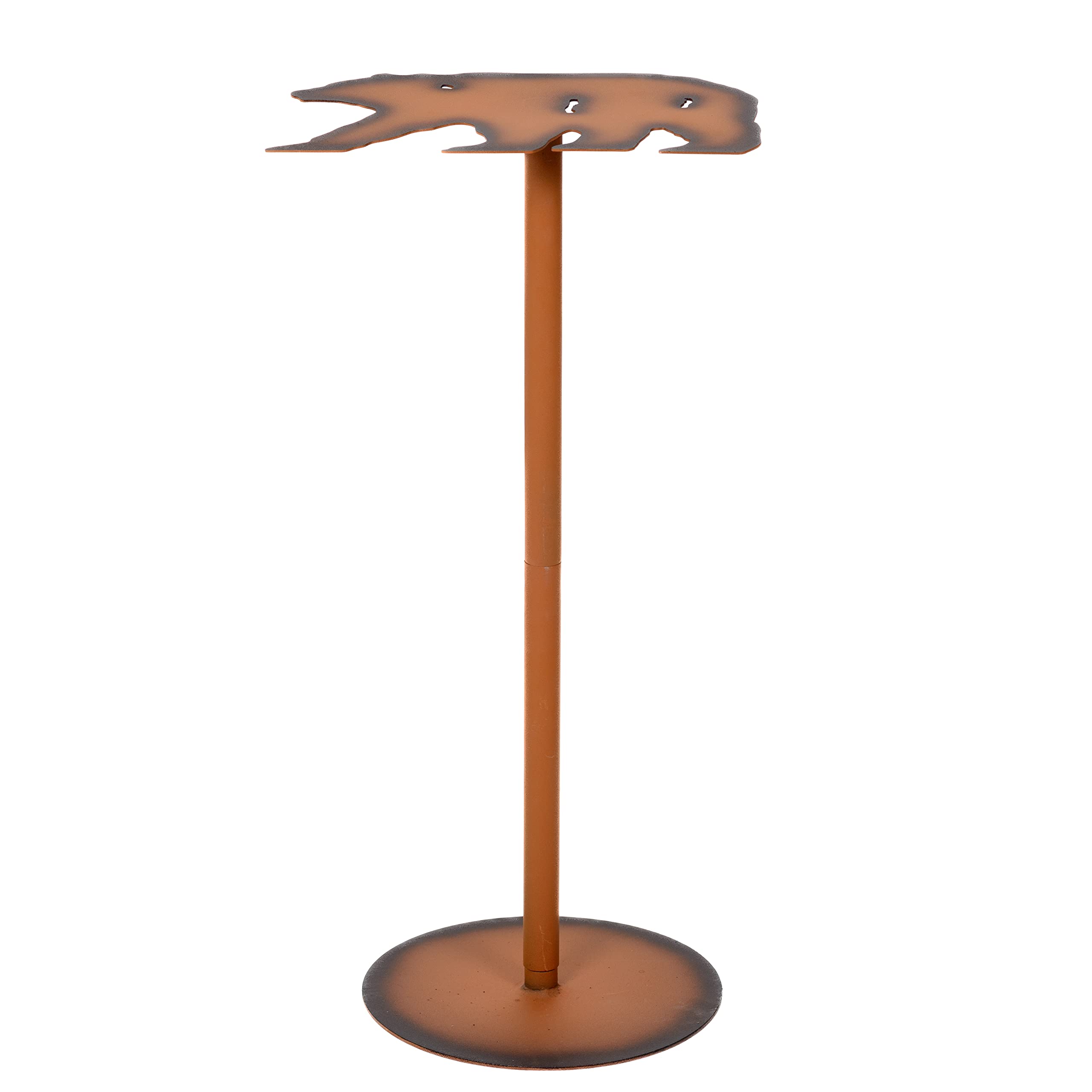 Rustic Metal Small Side Table - Pine Ridge Bear End Table for Living Room, Basement, Outdoor | Drink & Snack Stand | Perfect for Patio, Deck, and Entertainment Areas