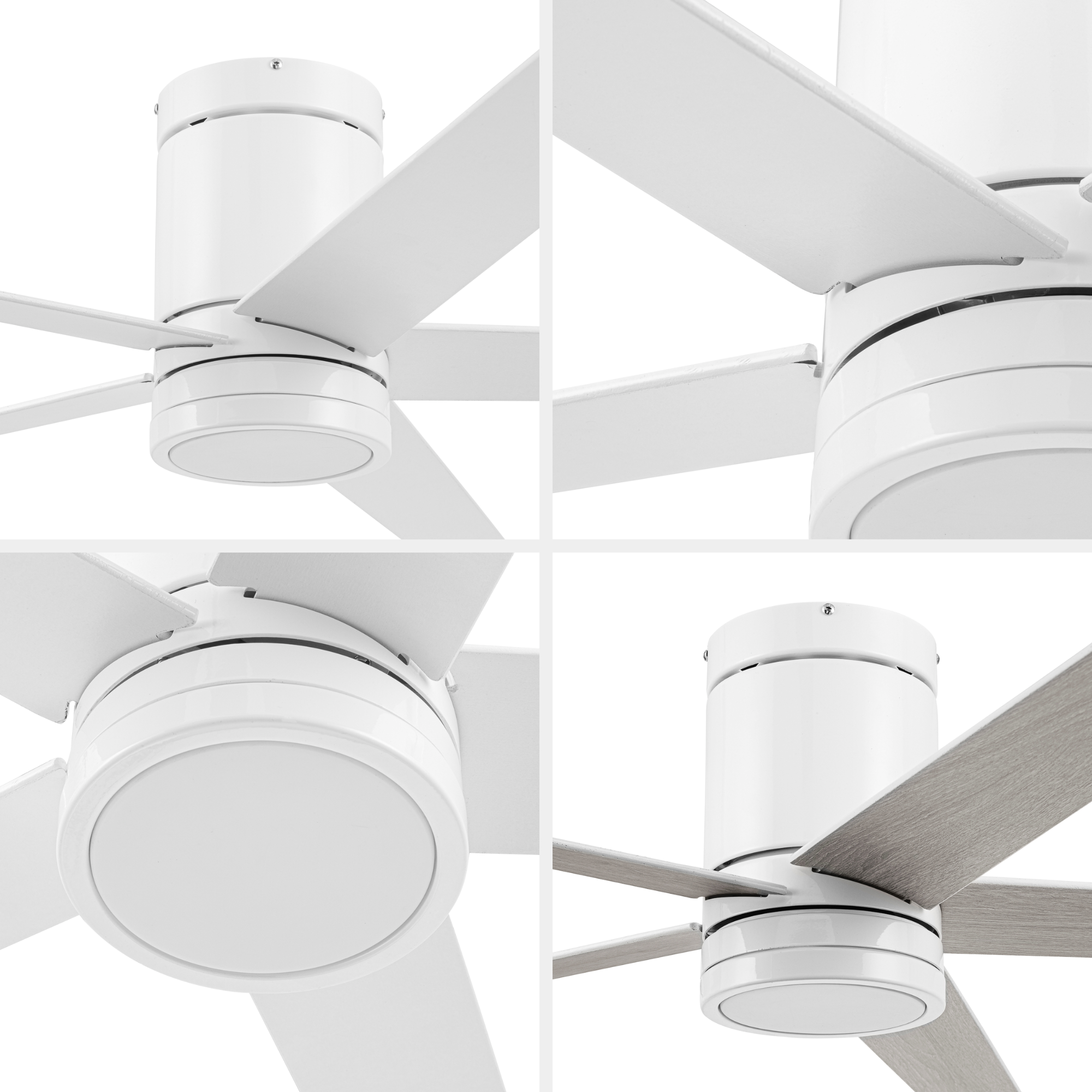 52 Inch Honeywell Graceshire White Ceiling Fan with Light Kit and Remote Control - Perfect for Living Room, Bedroom, and Indoor Spaces