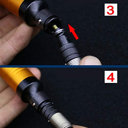 Flexible Shaft 6.5mm Handpiece for Electric Drill - Mini Grinder Accessory with Separate Chuck (Gold) - Perfect for Jewelry Making, DIY Crafts & Small Precision Drilling