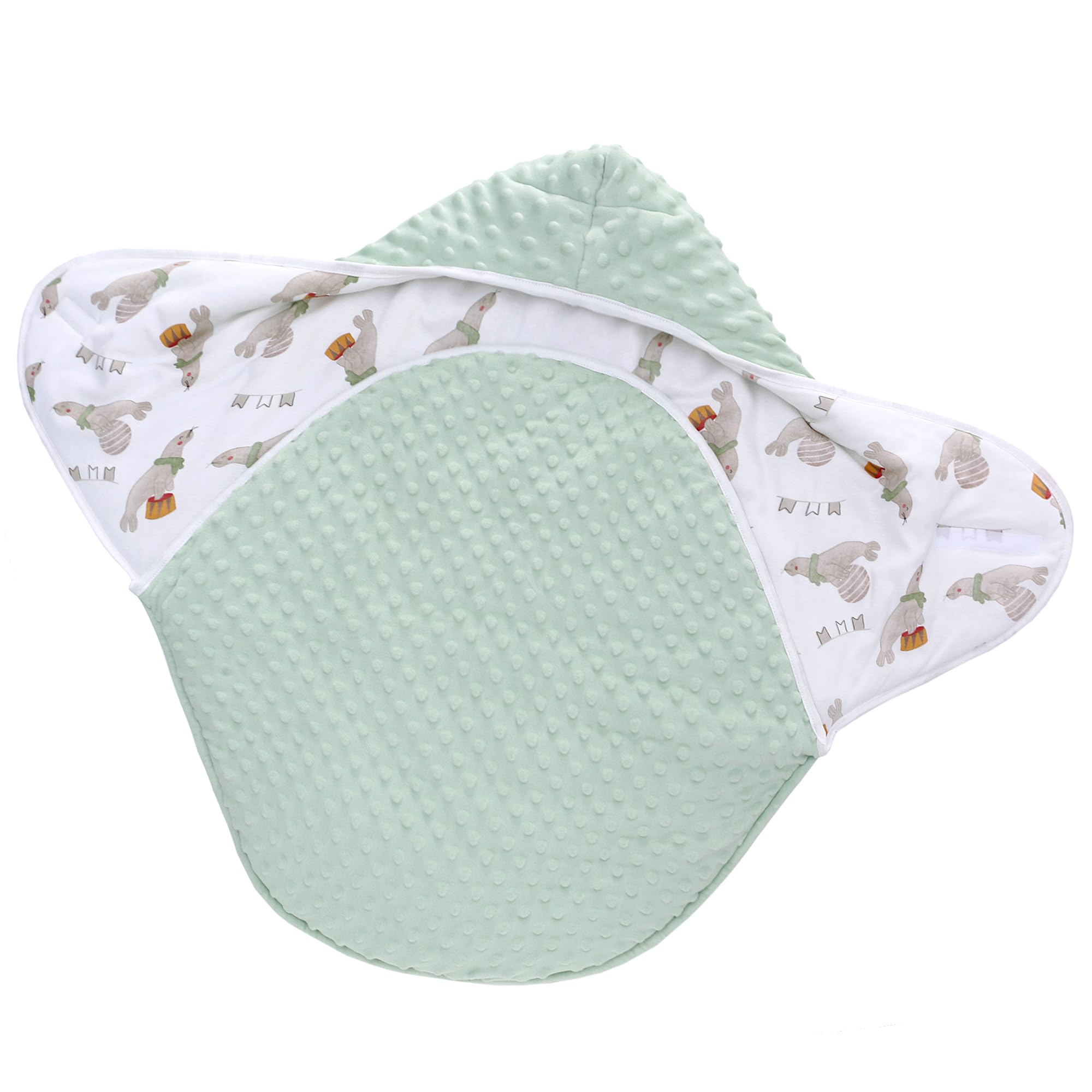 Miracle Baby Car Seat Cover - Soft Cotton Swaddle Blanket for Newborns 6-12 Months (Sea Lion) - Perfect for Travel & Stroller