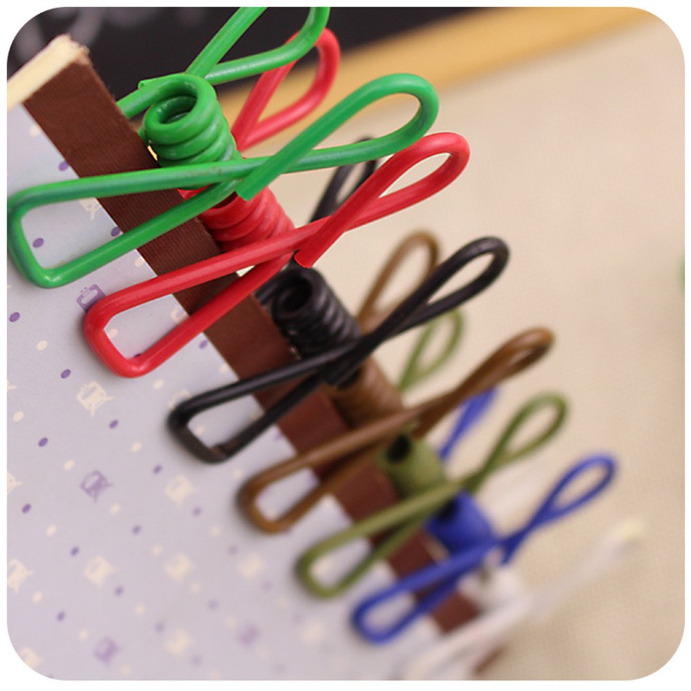 Yueton Pack of 30 Heavy Duty Steel Wire Clothesline Clips - Multi-Purpose Utility Clips for Laundry, Camping, Organizing & Home Use
