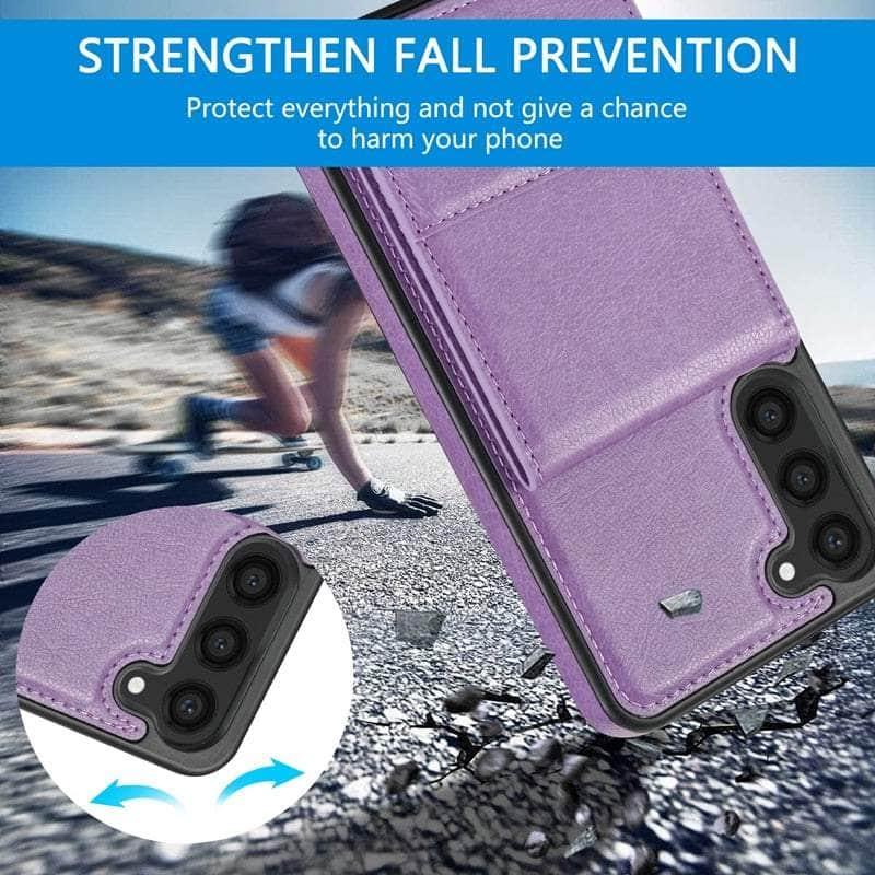 Anti Theft Galaxy S23 FE Wallet Case with RFID Blocking & Card Slots - Slim Flip Cover for Daily Use, Travel & Commuting